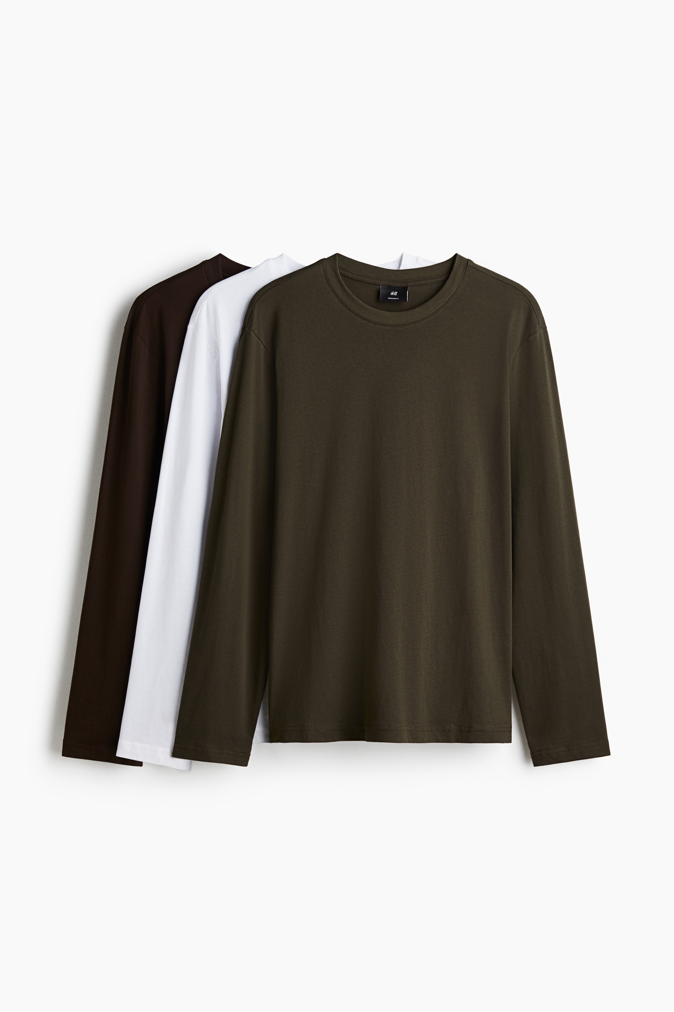 H & M - レギュラーフィット ジャージートップス 3枚セット - グリーン