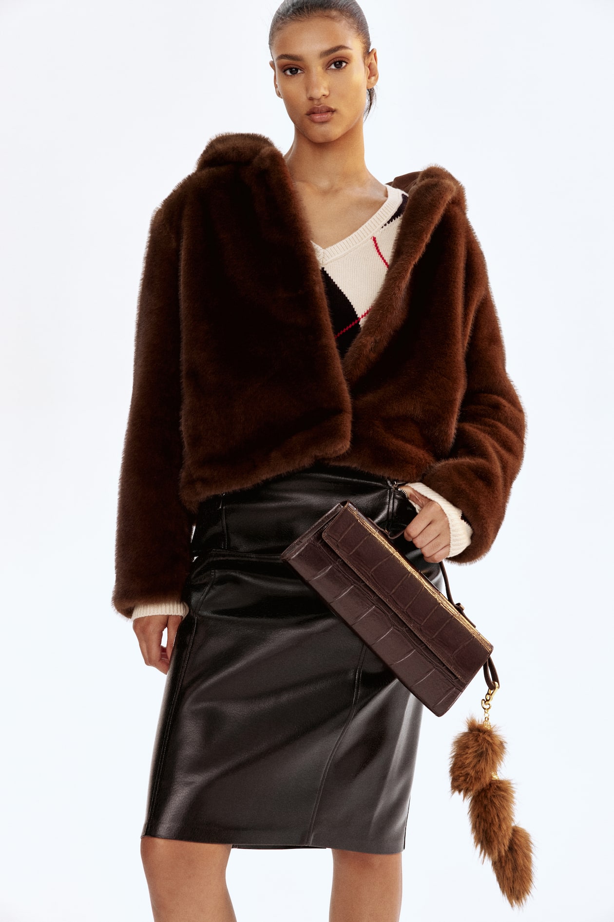 Coated Pencil Skirt - image 2