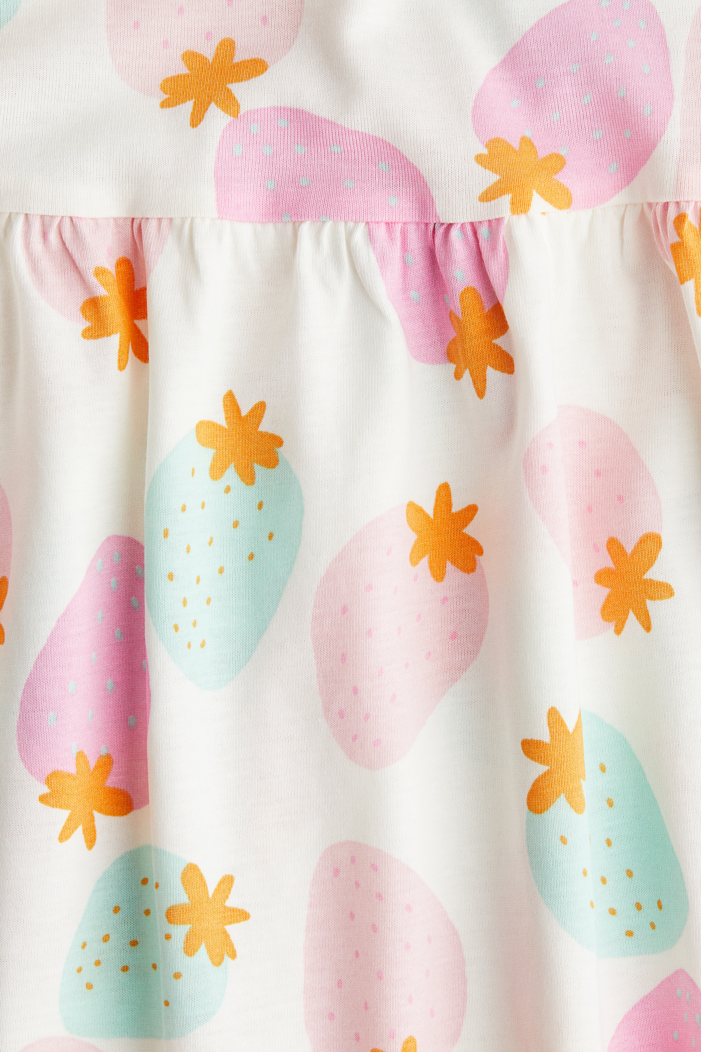 Patterned Cotton Dress - White/strawberries - Kids | H&M CA