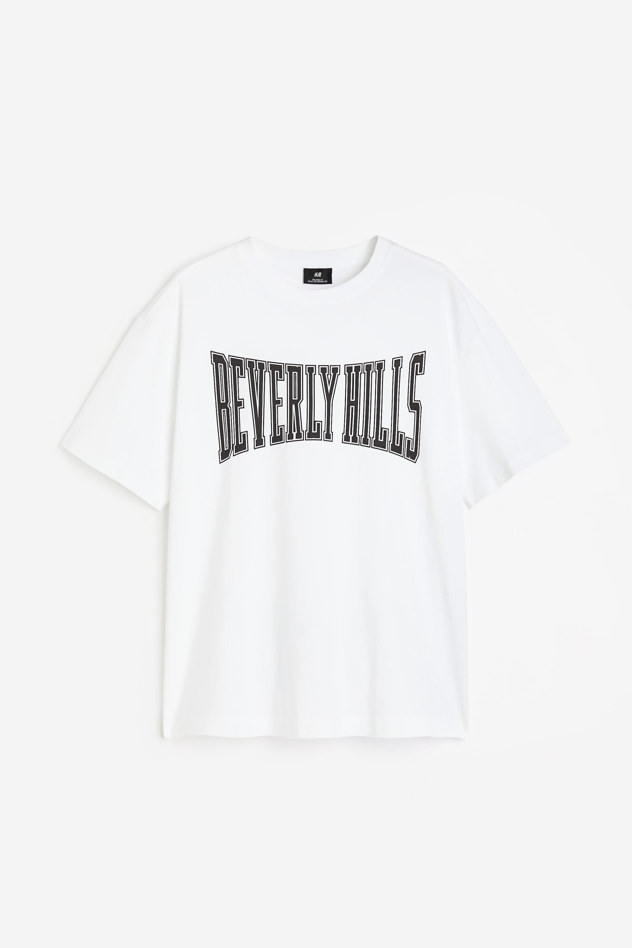 Loose Fit Printed T Shirt Whitebeverly Hills Men Handm Gb 7692