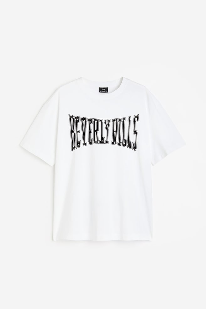 T-Shirt mit Print Relaxed Fit - Weiß/Beverly Hills/Weiß/Always Forward - 2