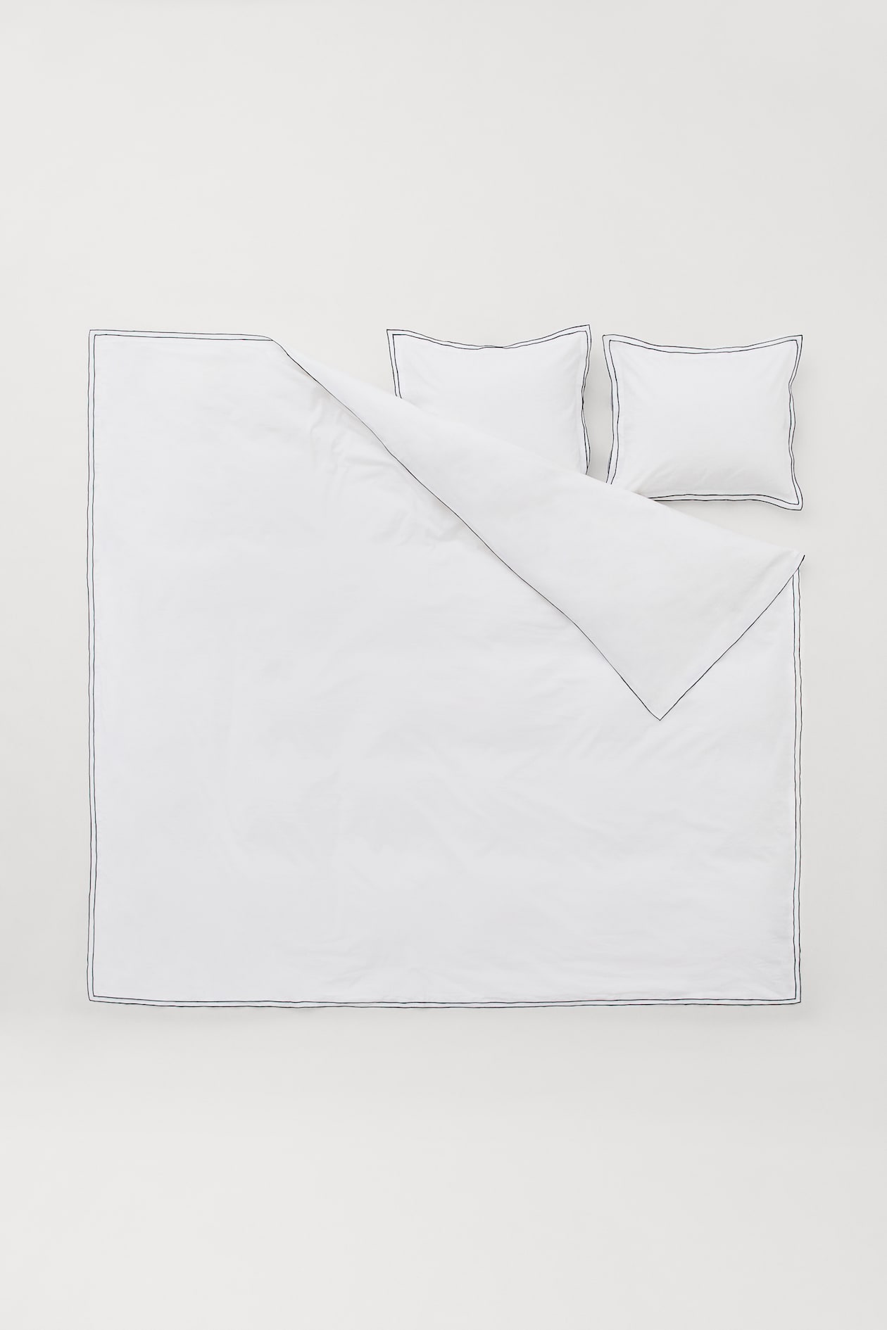 Linen Blend Double King Duvet Cover Set White Home All Handm Gb