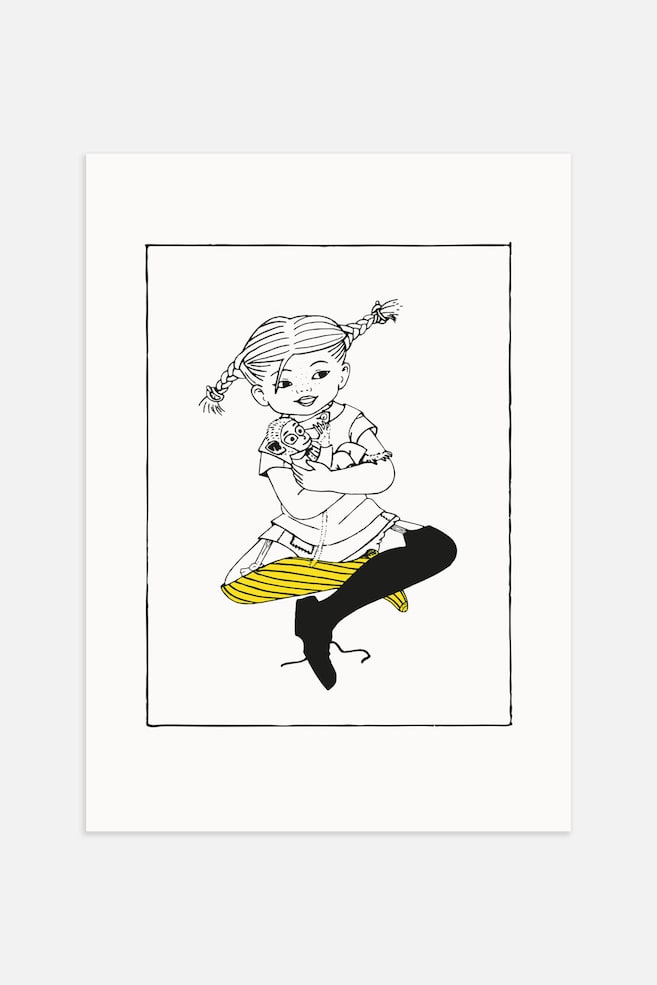 Pippi Socks Poster - Black - 1