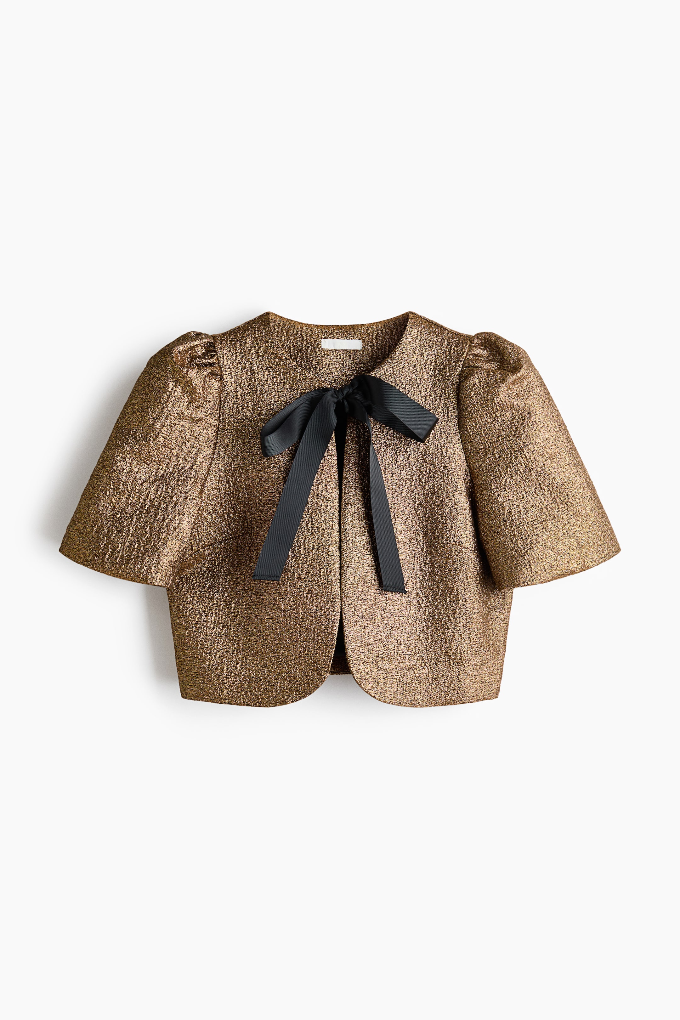 Ampliar la imagen: Top con mangas abombadas - Dorado - Ladies | H&M MX 7