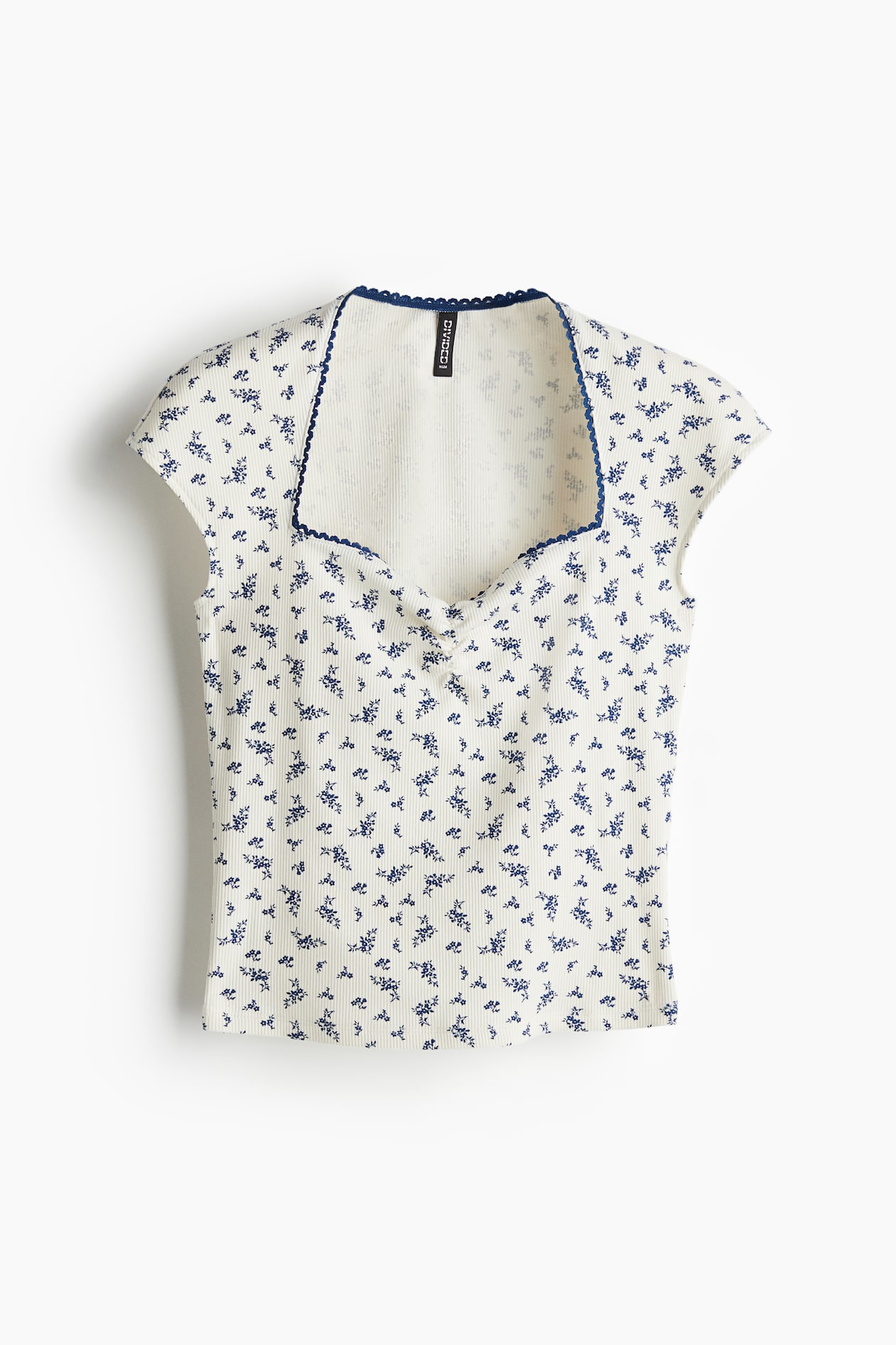Ribbed Sweetheart-Neck Top
