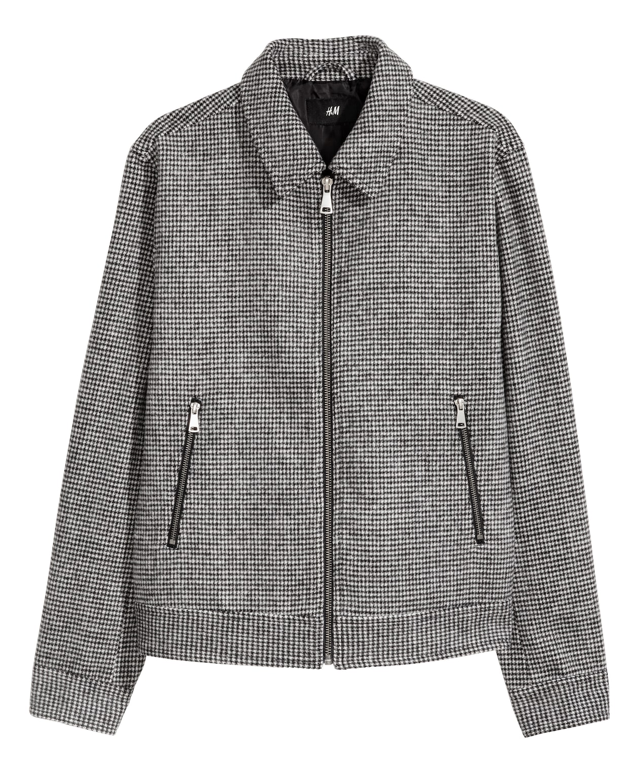 Men’s White/houndstooth Houndstooth-patterned Jacket H&M CA