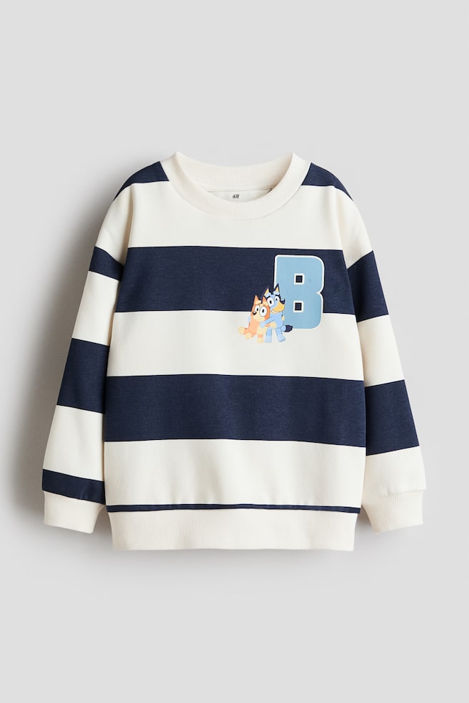 Oversized Printed Sweatshirt - Navy blue/Bluey/White/Minecraft/Navy blue/Marvel Comics - 1