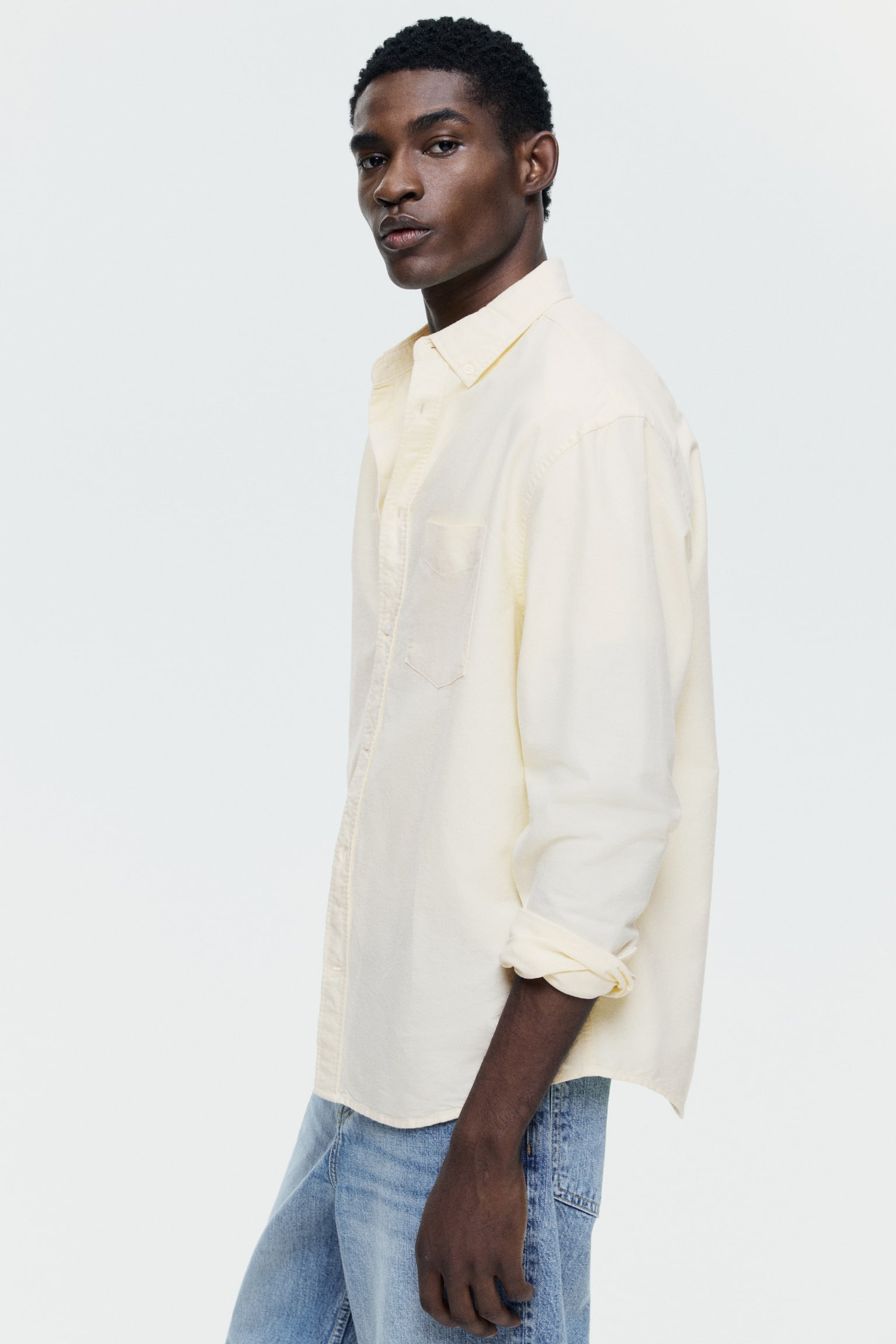 Oxfordskjorte Regular Fit - Lysegul/Lyseblå/Sort/Grøn/Stribet/Hvid/Lyseblå/Stribet - 6