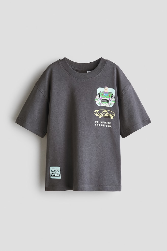 Oversized Printed T-Shirt - Dark gray/Toy Story/Pale blue/Mickey Mouse/Dark gray/Marvel Comics/Gray melange/Minecraft/Light green/Minions/Red/Snoopy/Dark gray/Lilo & Stitch/Light turquoise/Hot Wheels/Green/Among Us - 1