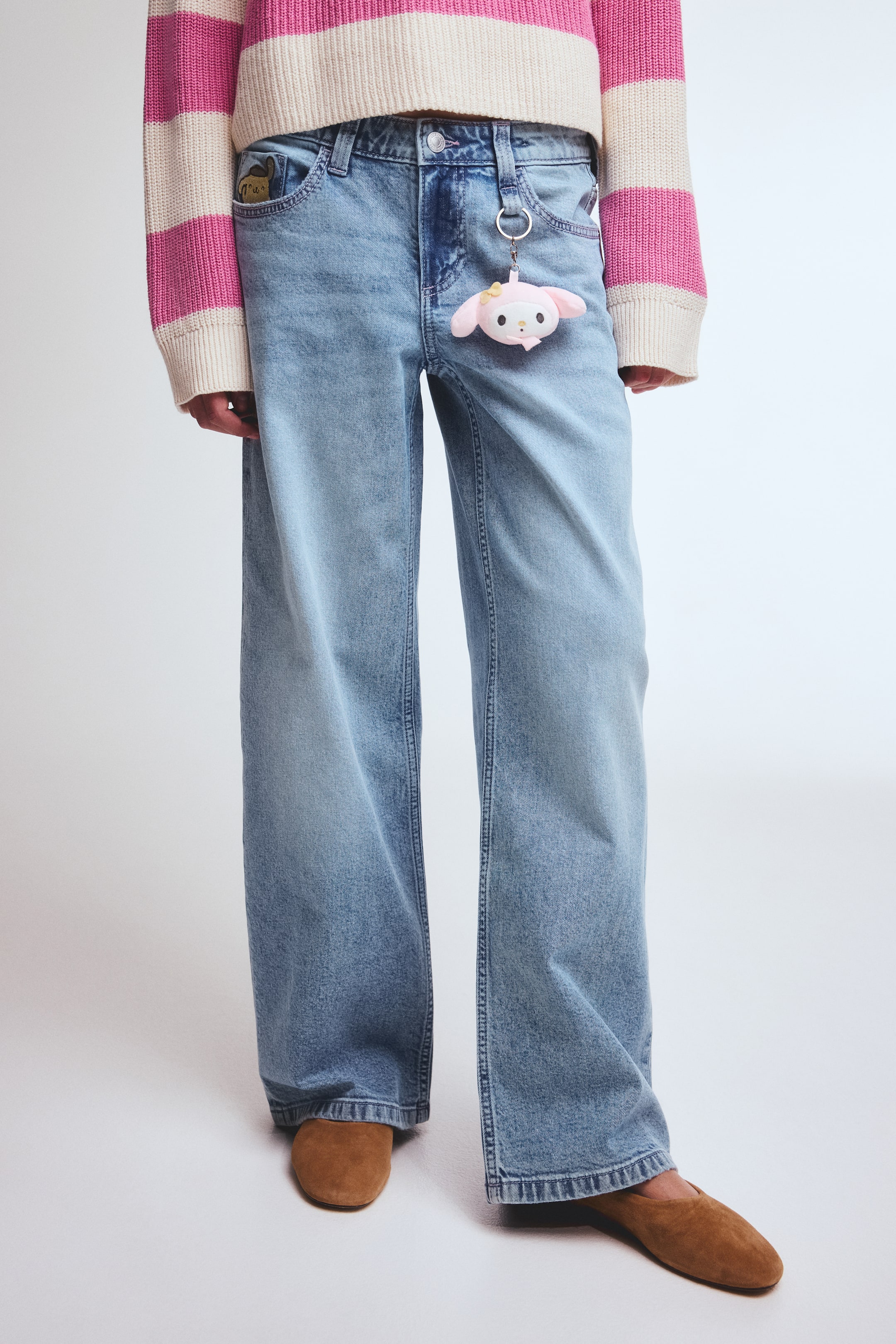 View larger image: Loose Fit Jeans - Denim blue/My Melody - Kids | H&M IN 3