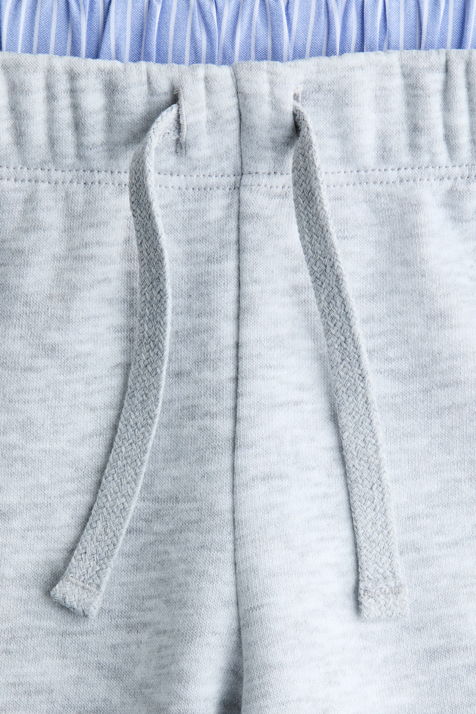 Double-waistband joggers - Light grey marl/Blue - 4