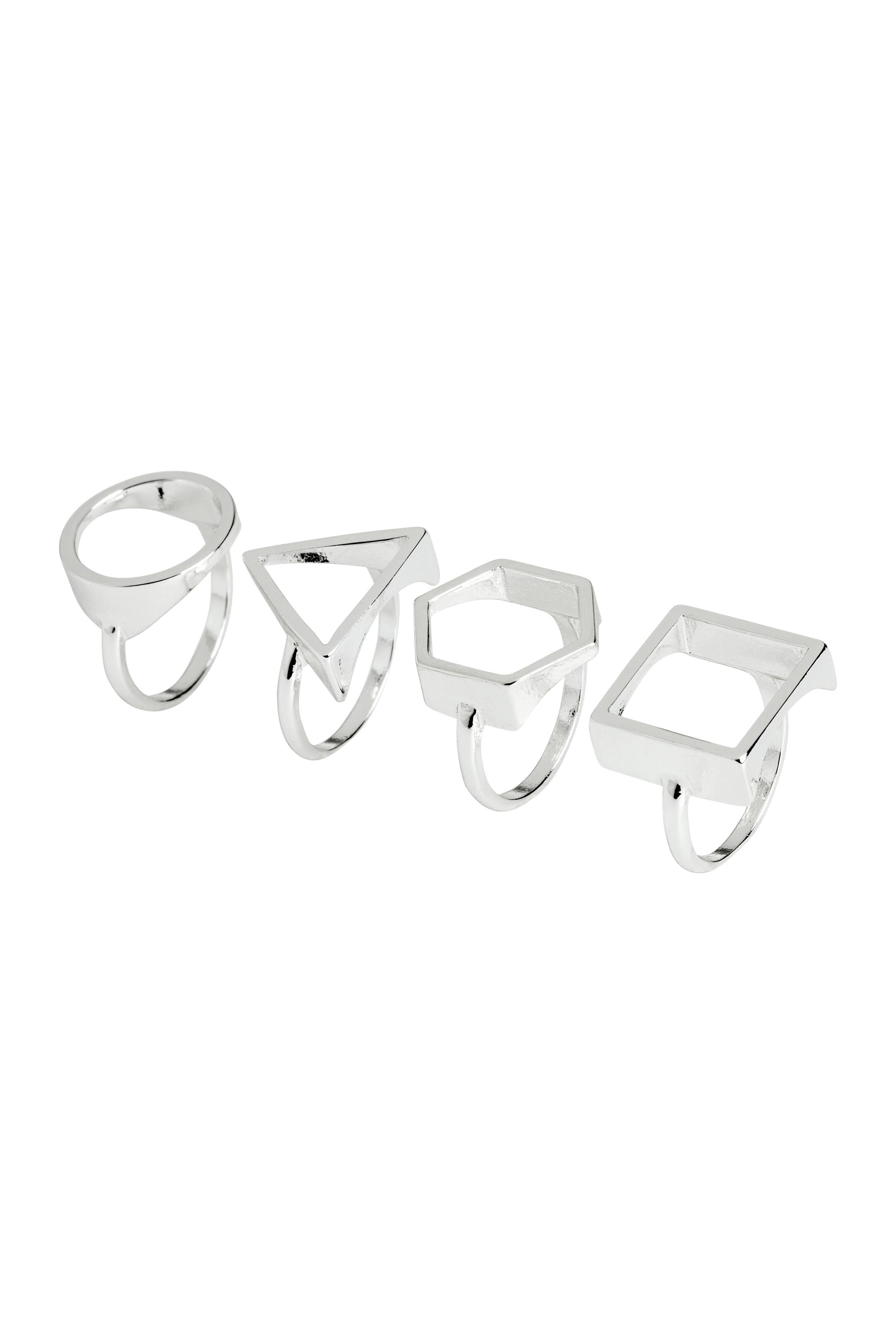 Agrandir l'image: Lot de 4 bagues - Argenté - FEMME | H&M FR 1