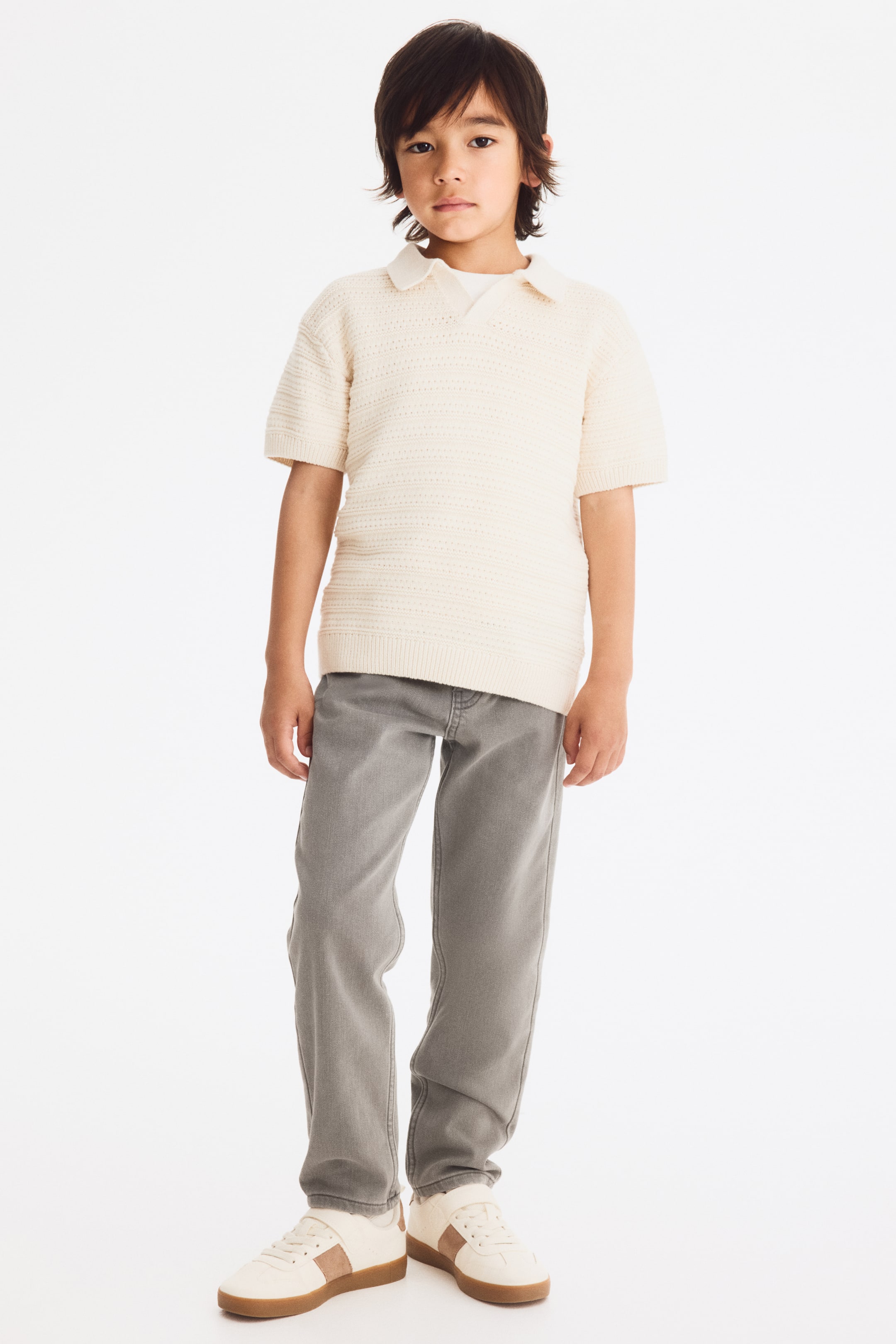 Größeres Bild anzeigen: Denimjoggers aus Baumwolle - Helles Denimgrau - Kids | H&M AT 1