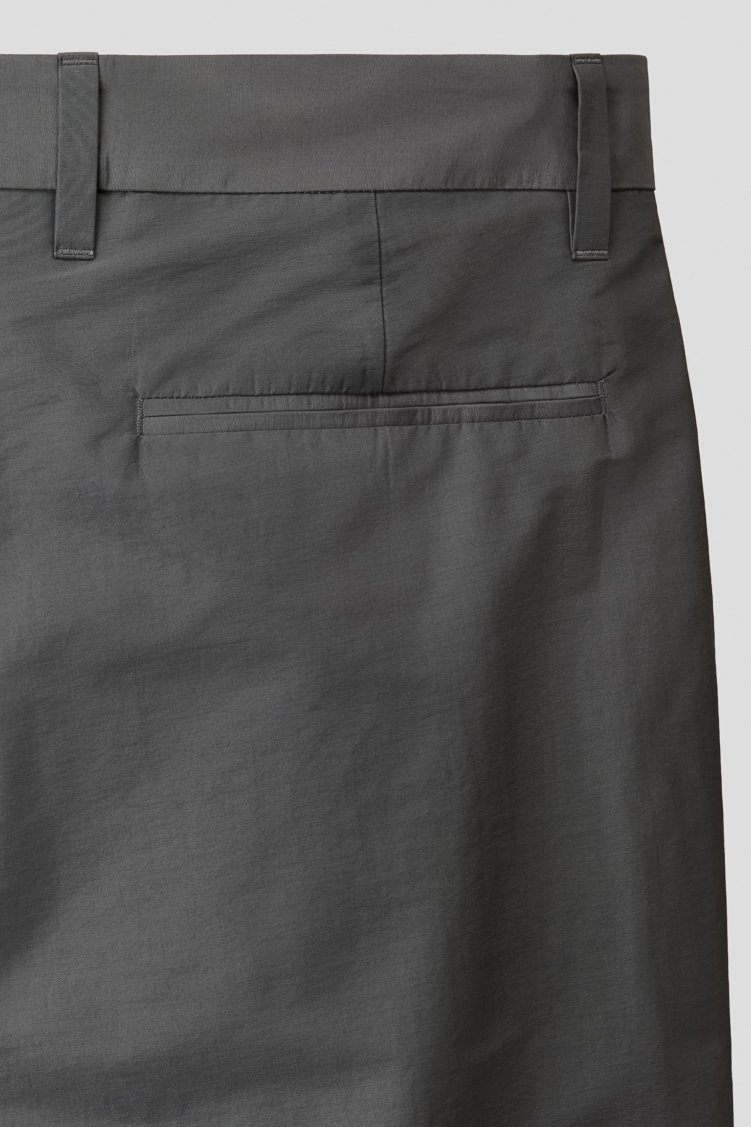 Мужские брюки H&M Regular-Fit Cotton-Blend, цвет: Тёмный серый — фото 6