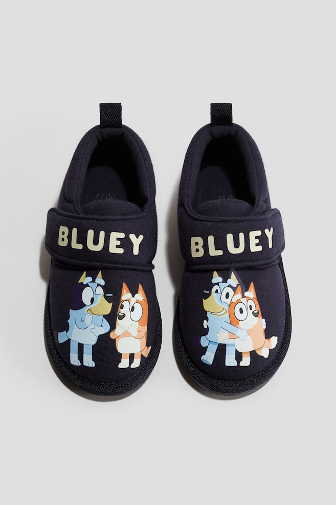 Printed cotton slippers - Navy blue/Bluey/Dark beige/PAW Patrol/Greige/Pokémon/Red/Spider-Man/Navy blue/Marvel Comics - 1