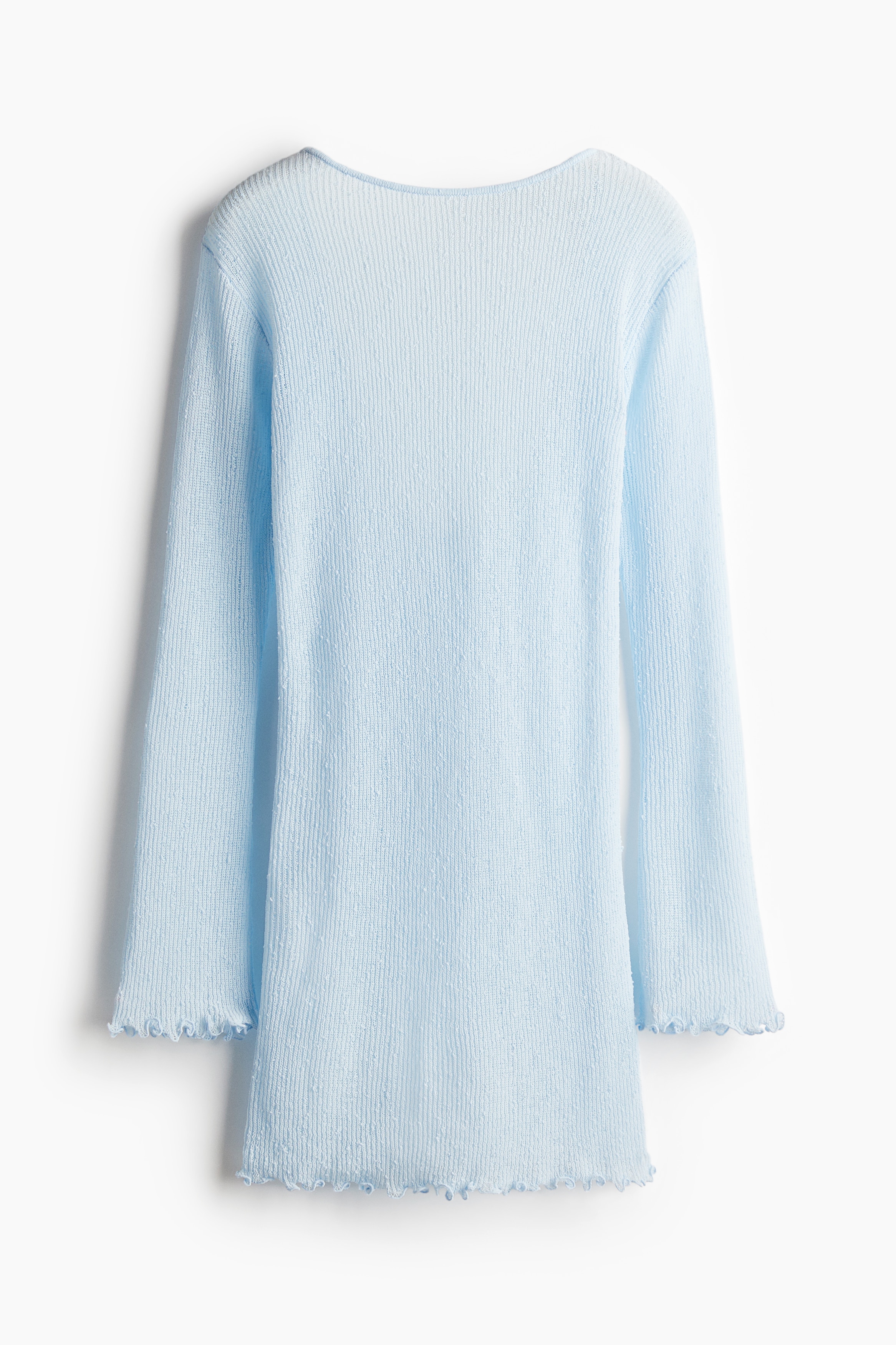 H & M - Strickkleid mit tiefem Rückenausschnitt - Blau - Damen