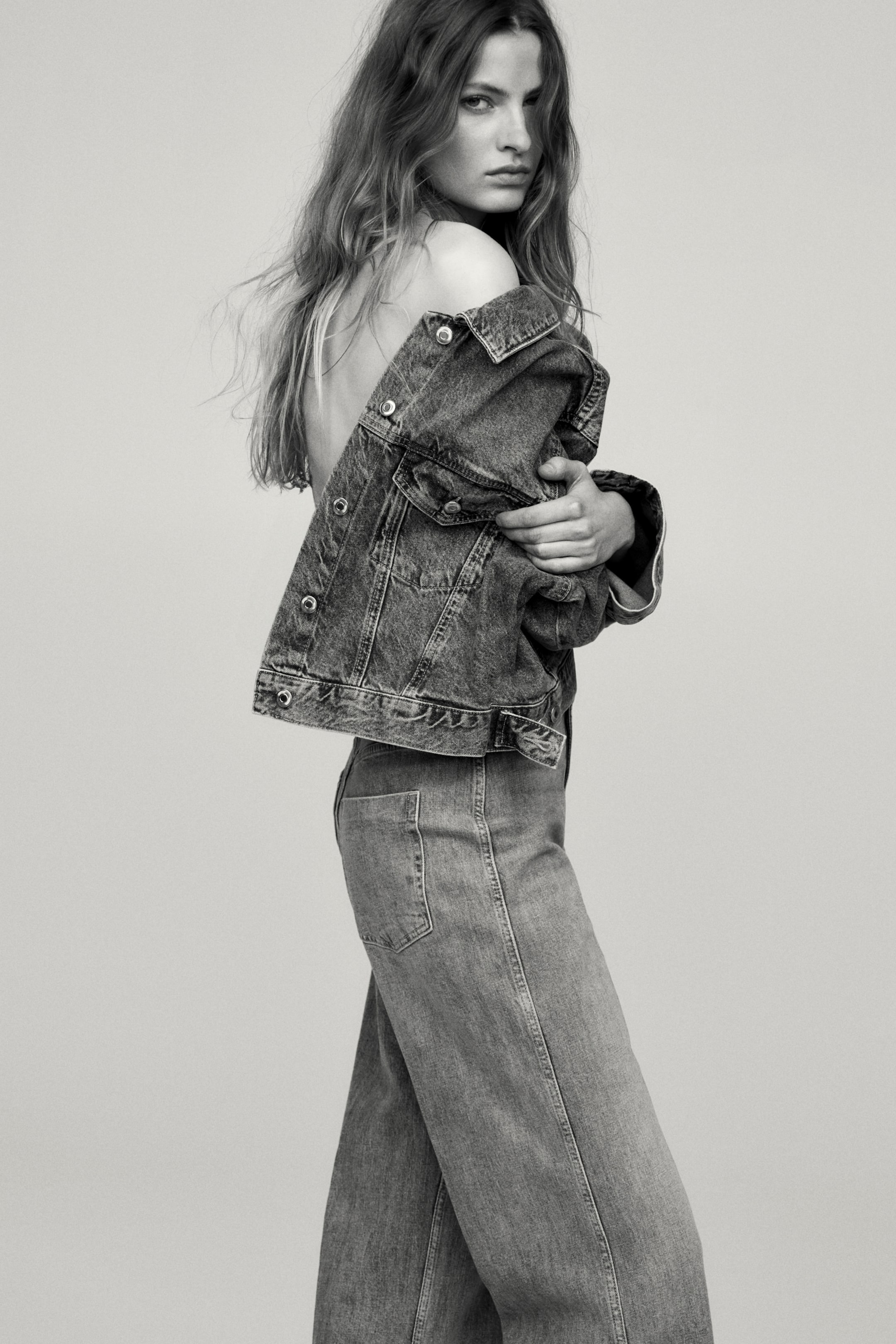 Jean large taille haute