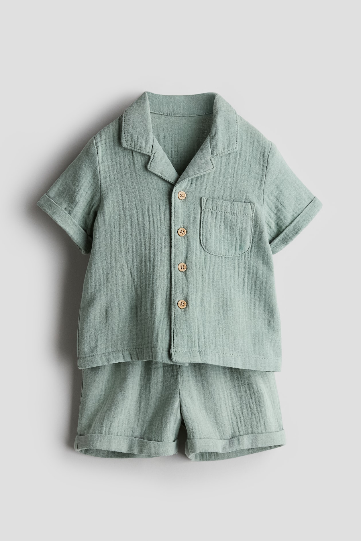 2-piece Patterned Set - Dusty green - Kids | H&M US