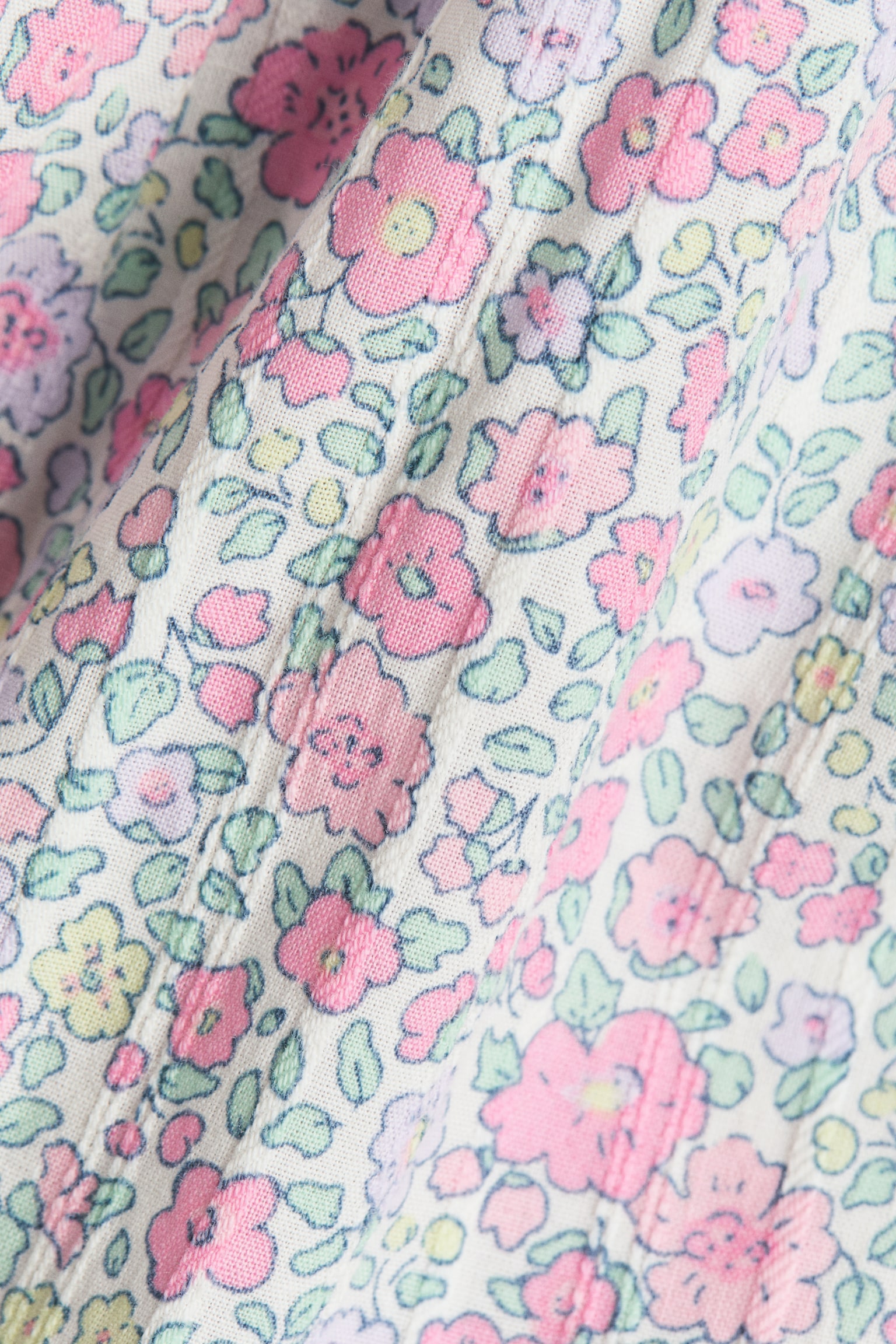 Stufenkleid aus Seersucker - Weiß/Rosa geblümt/Hellblau/Erdbeeren/Rot/Gestreift/Rot/Weiß geblümt - 3