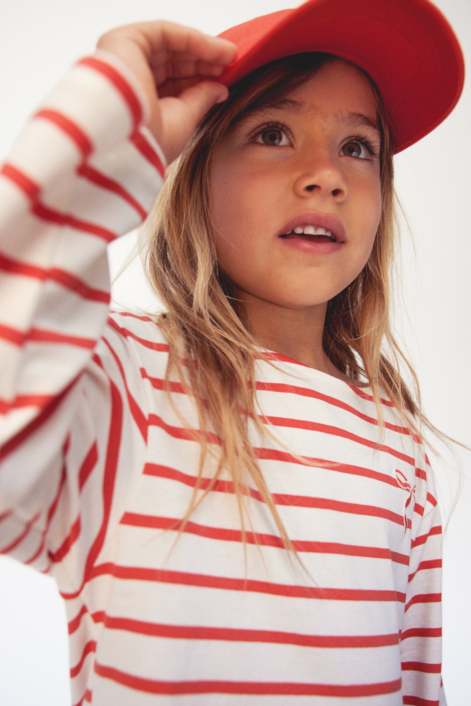 Embroidery-detail cotton top - White/Red striped/White/Blue striped/Navy blue/Striped - 3