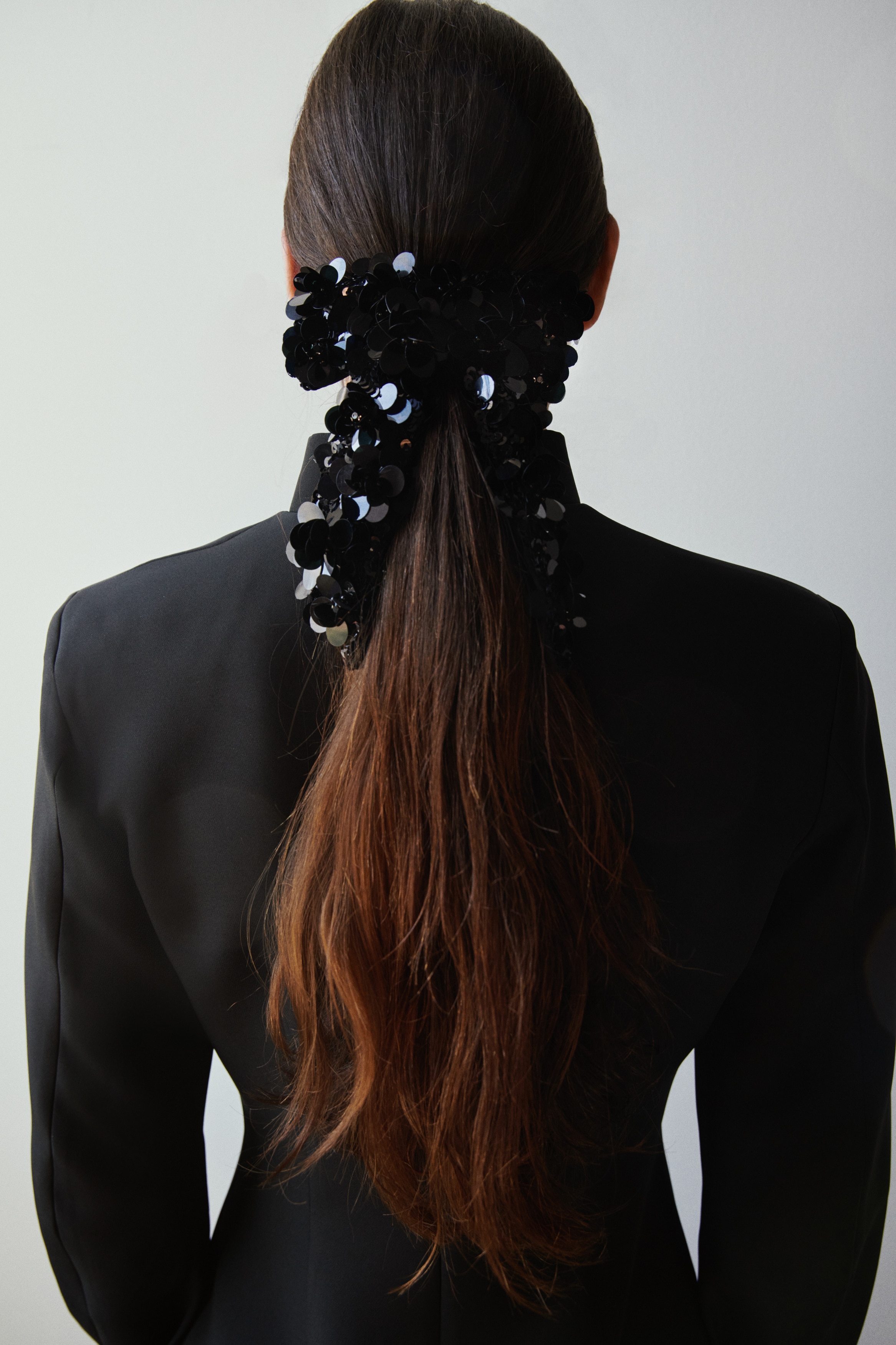 Damen Haarnetz Mit Schleife – Schwarz, Für Stewardess, Bank, Hotel, Ca. 15 Cm, Metall & Polyester