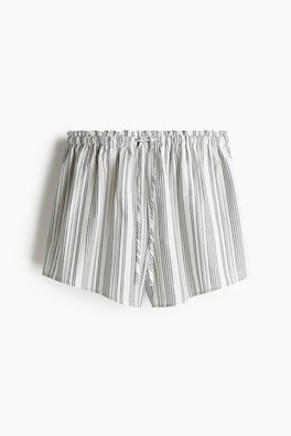 Shorts med hög midja och dragsko