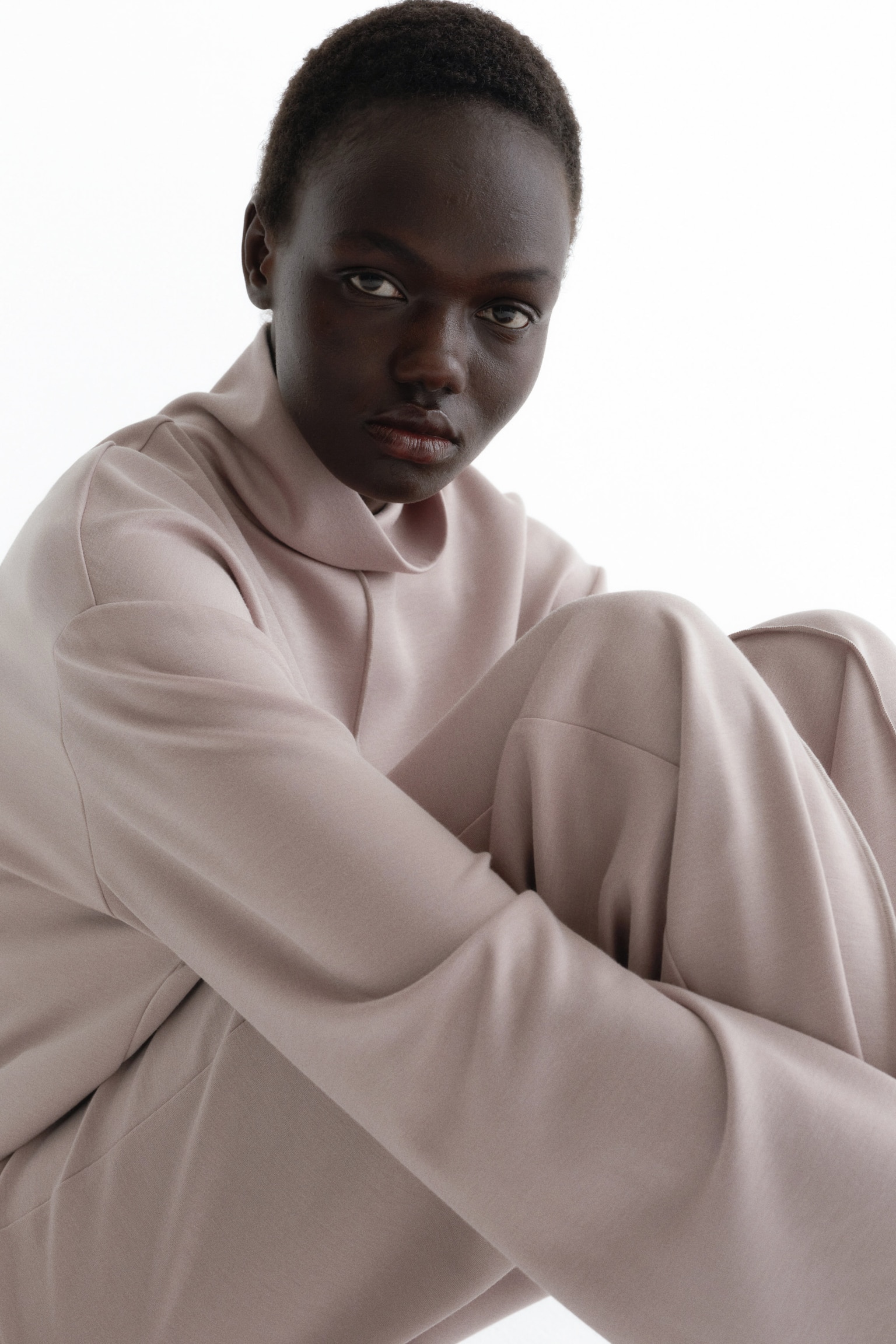 2-piece top and trousers set - Light mole/Navy blue - 6