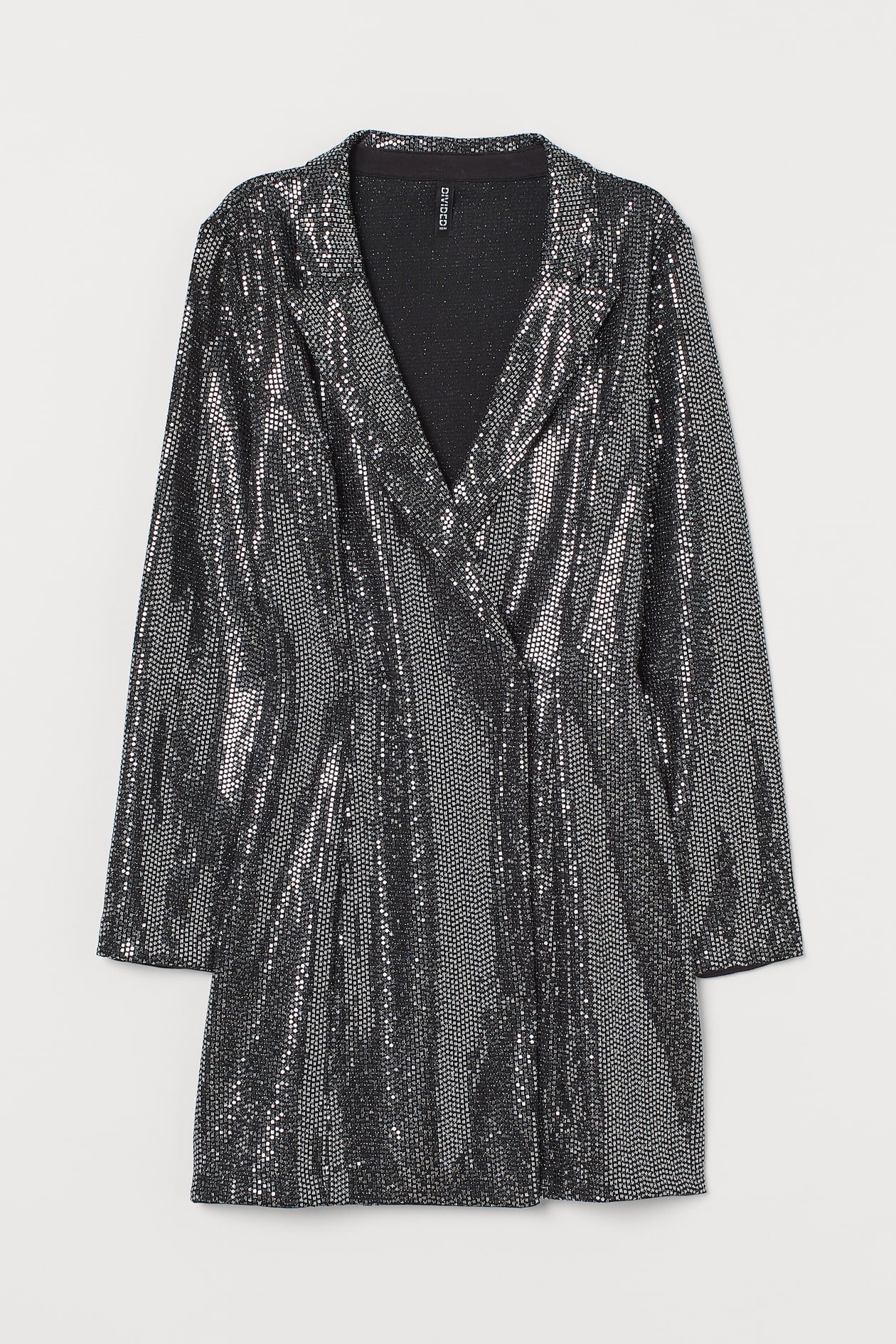 Robe blazer à paillettes Noir/argenté FEMME H&M FR