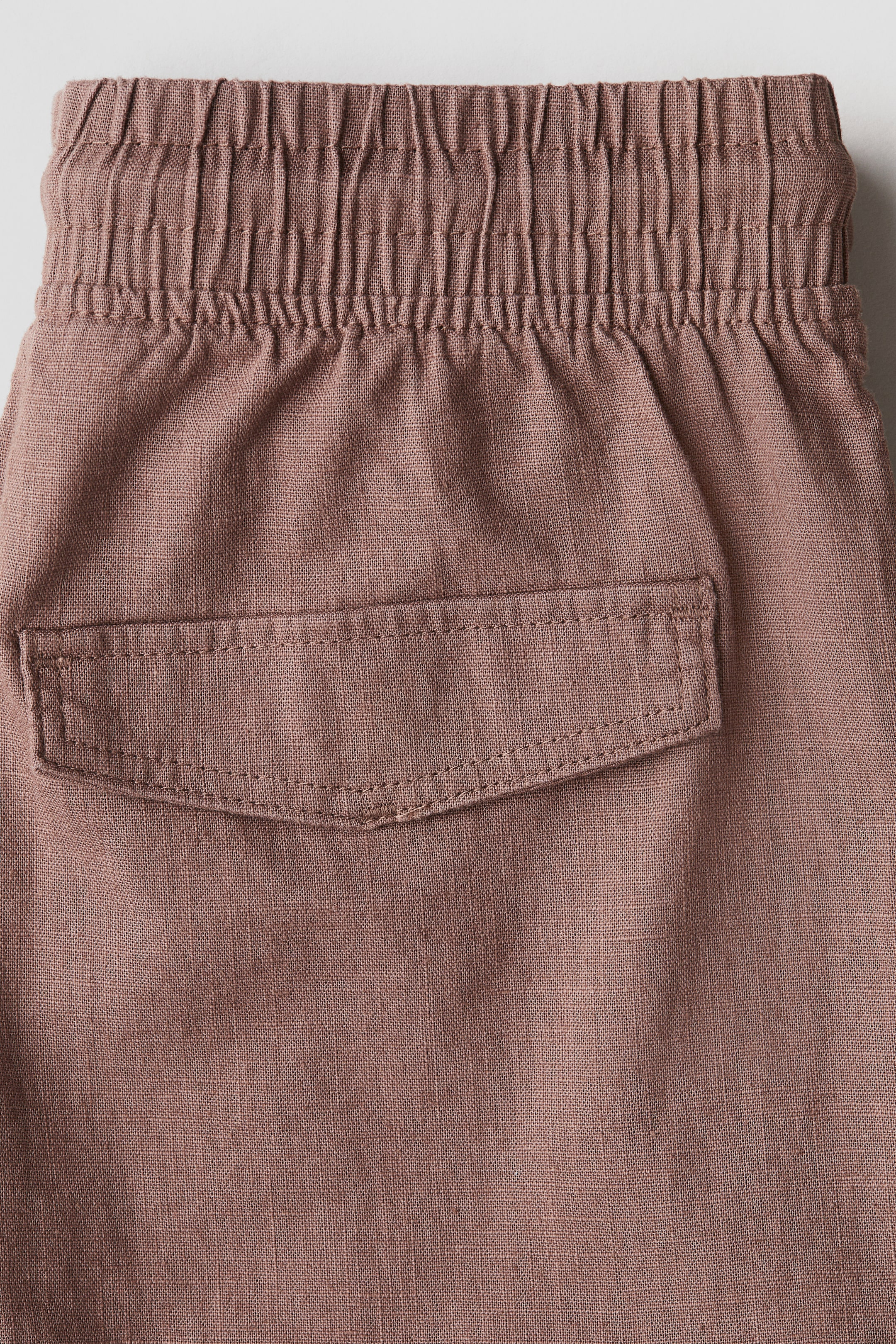 Linen-Blend Cargo Shorts