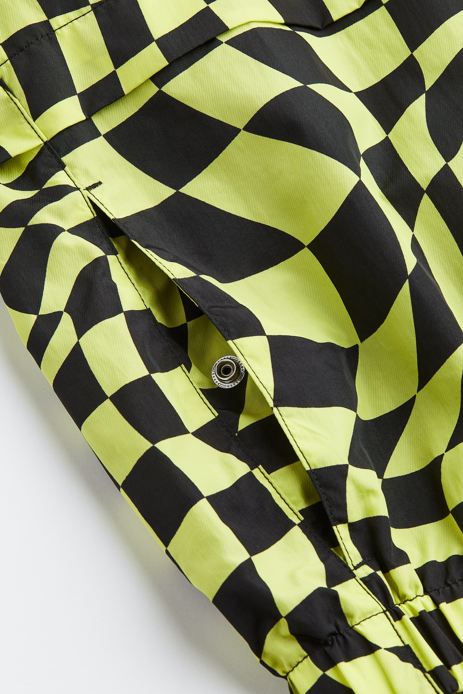 Nylon track jacket - Yellow/Black checked/Purple - 3