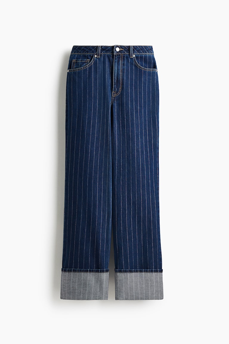 Wide Ultra High Turn-up Jeans