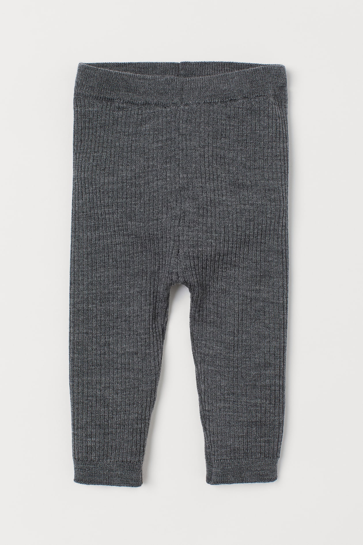 Merino Wool Leggings - Long - Dark gray melange - Kids | H&M US