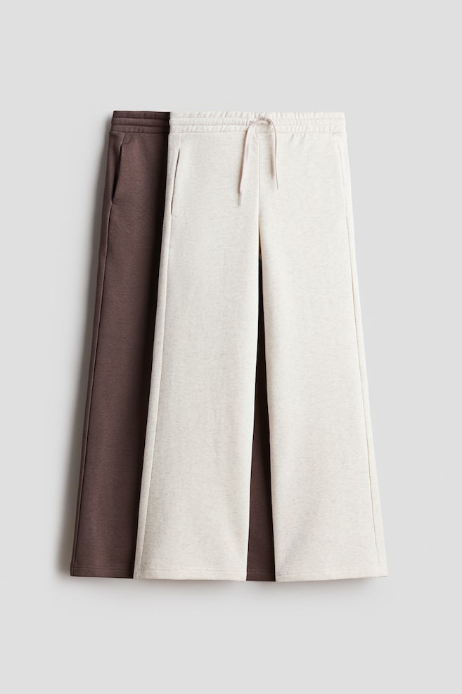 2-Pack Brushed-Inside Joggers - Cream/dark taupe/Light gray/black - 1