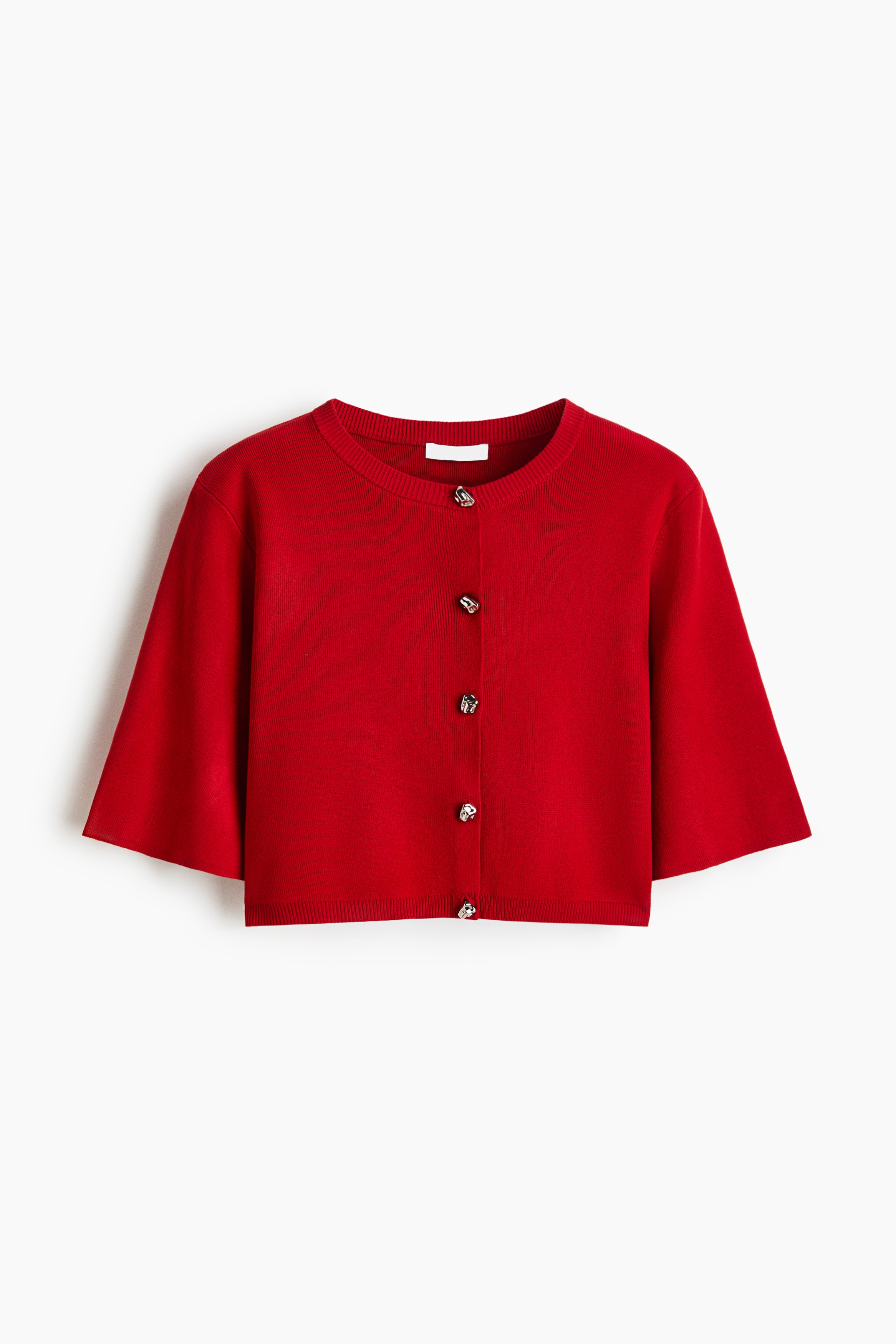 Short cardigan - Red/White