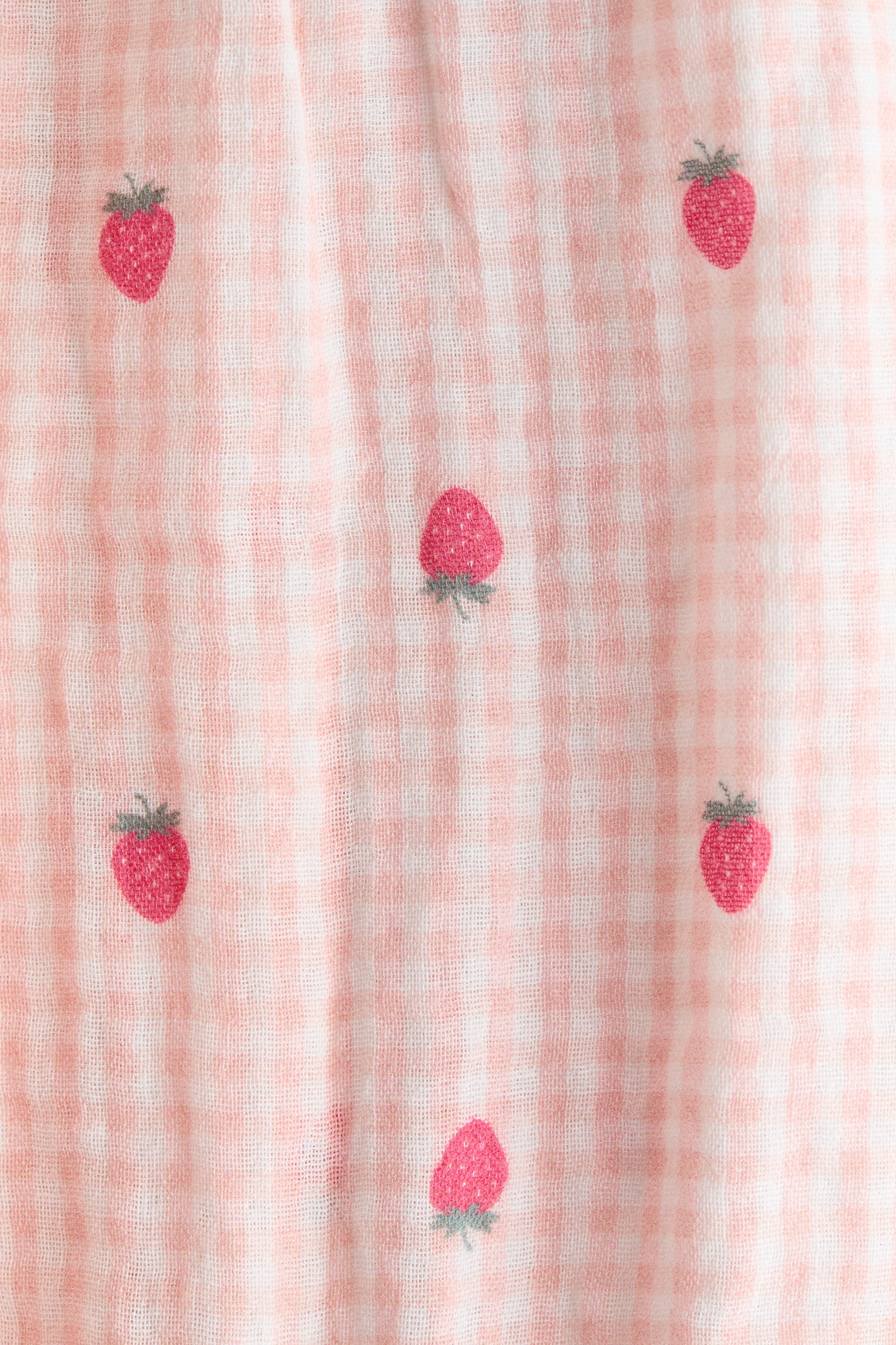 Macacão em musselina com folhos - Rosa claro/Morangos/Rosa claro/Floral/Rosa pêssego/Floral/Branco/Floral/Rosa claro/Creme/Floral - 2