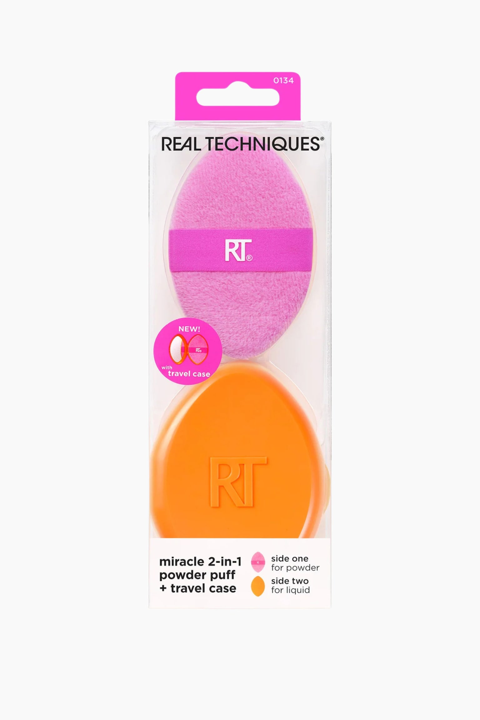Miracle 2-in-1 Powder Puff + Travel Case - Rosa/orange - 4