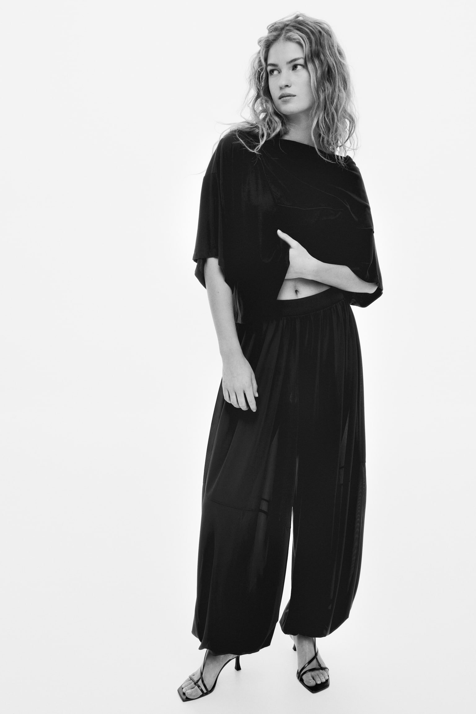 חולצת ג'רזי עם שכמייה - שחור/כחול כהה - 5