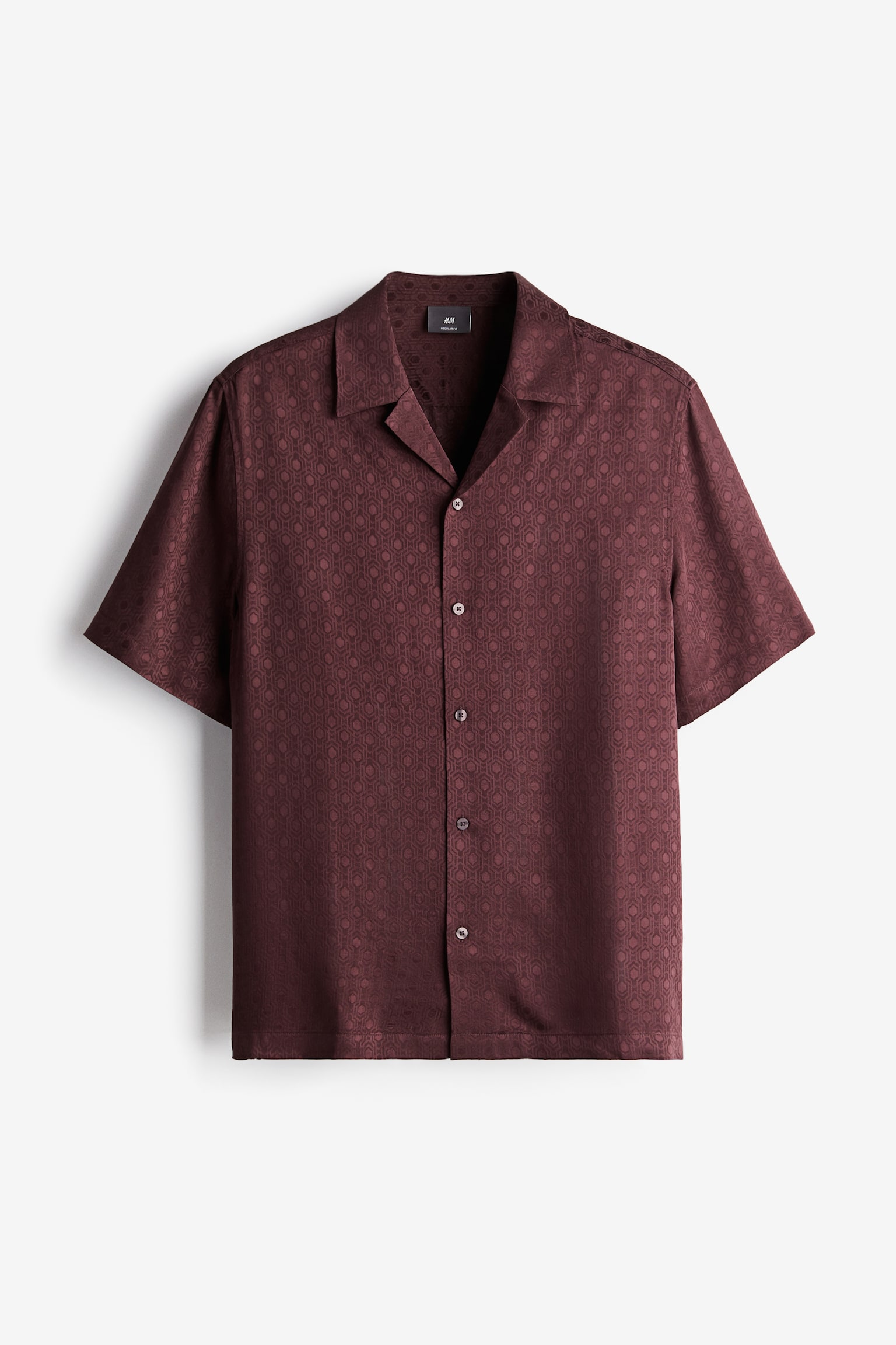 Regular Fit Resort Shirt - Dark red/Cream/Black - 2