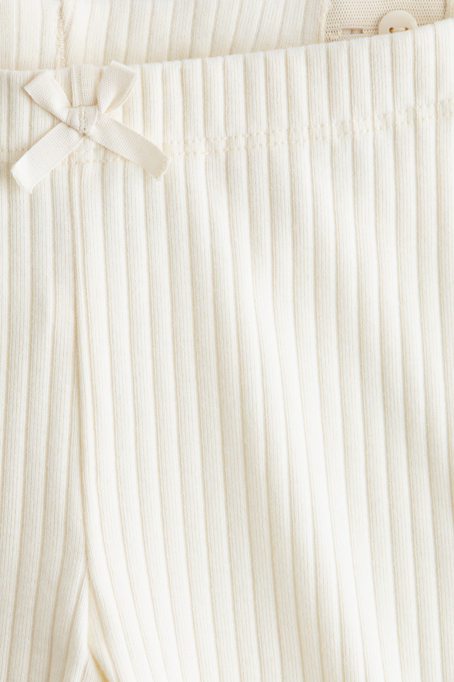 Бавовняні легінси в рубчик - Білий/Бежевий меланж/Темно-синій/Чорний/Приглушений світло-рожевий - 2