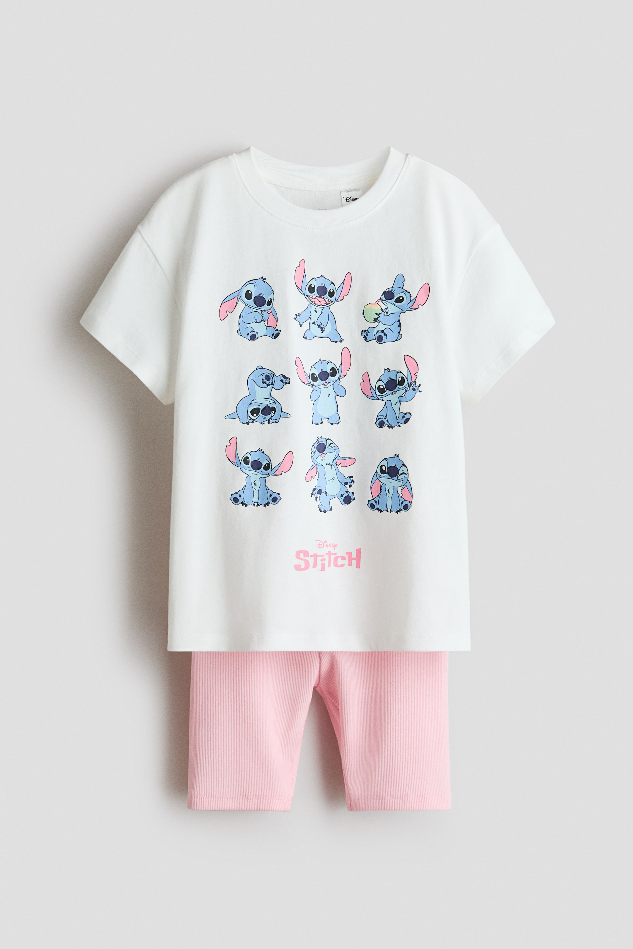 Переглянути збільшене зображення: Комплект із 2 виробів із бавовни з принтом - Кремовий/Lilo & Stitch - Kids | H&M UA 1