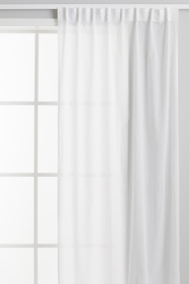 2-pack airy multiway curtains - White/Greige/Powder pink/Dark grey - 1