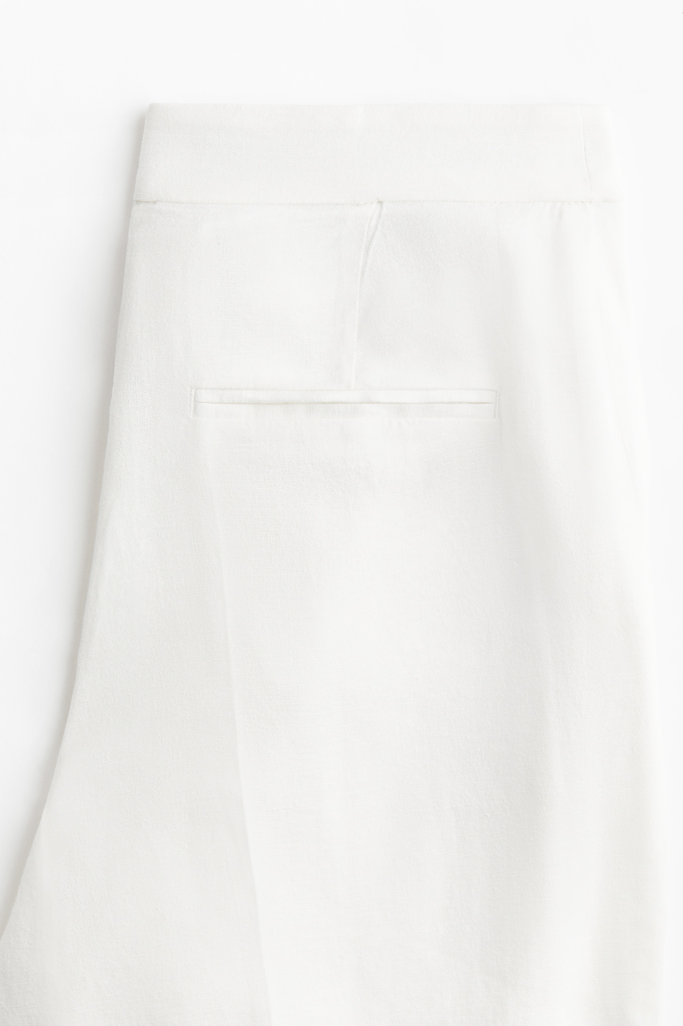 Bootcut linen-blend trousers