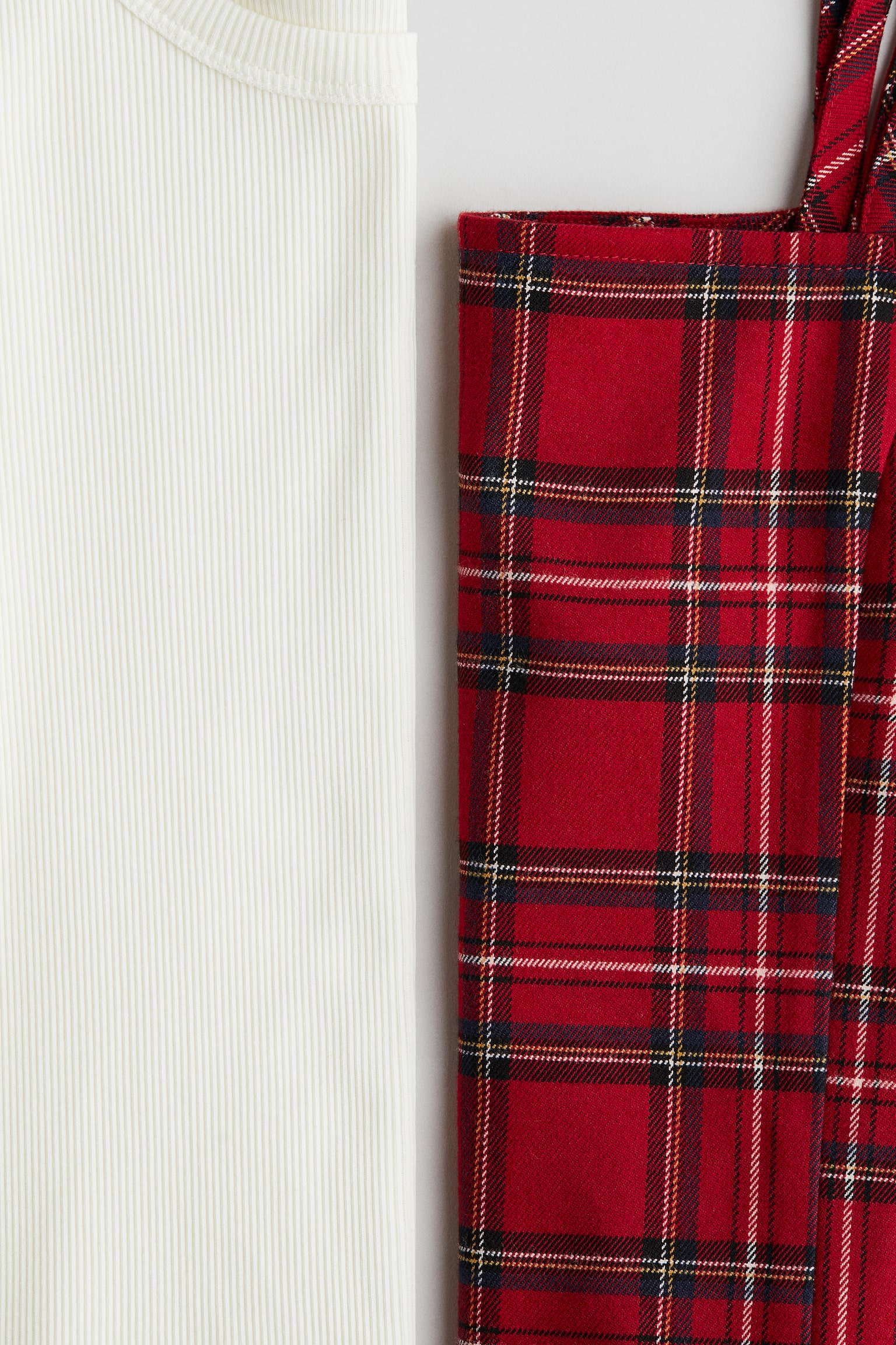 Haljina i bluza u kompletu - Crvena/karirano