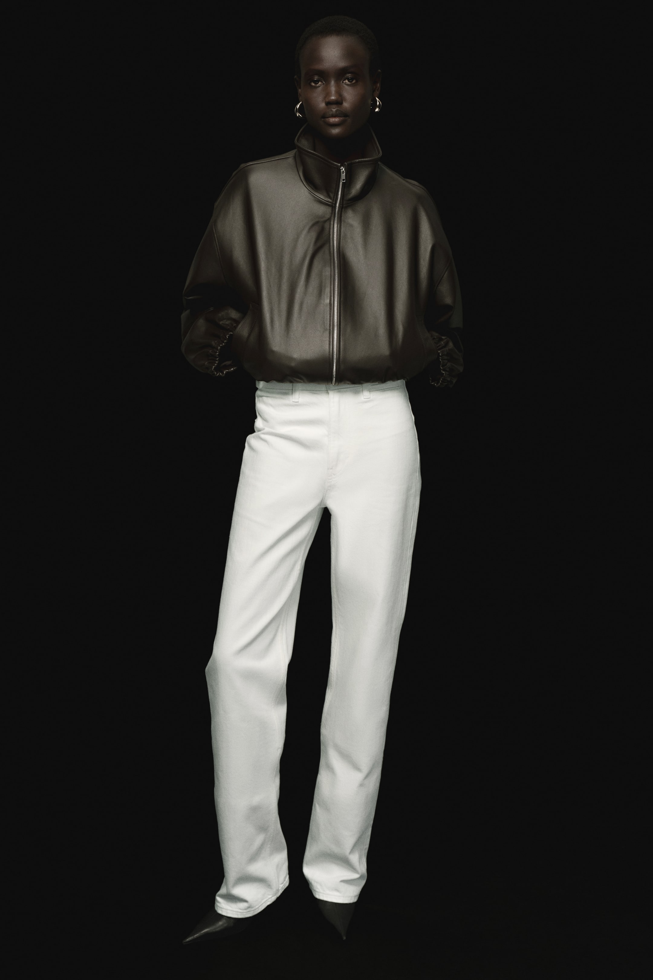 Zobacz większy obraz: Straight High Jeans - Biały - ONA | H&M PL 1