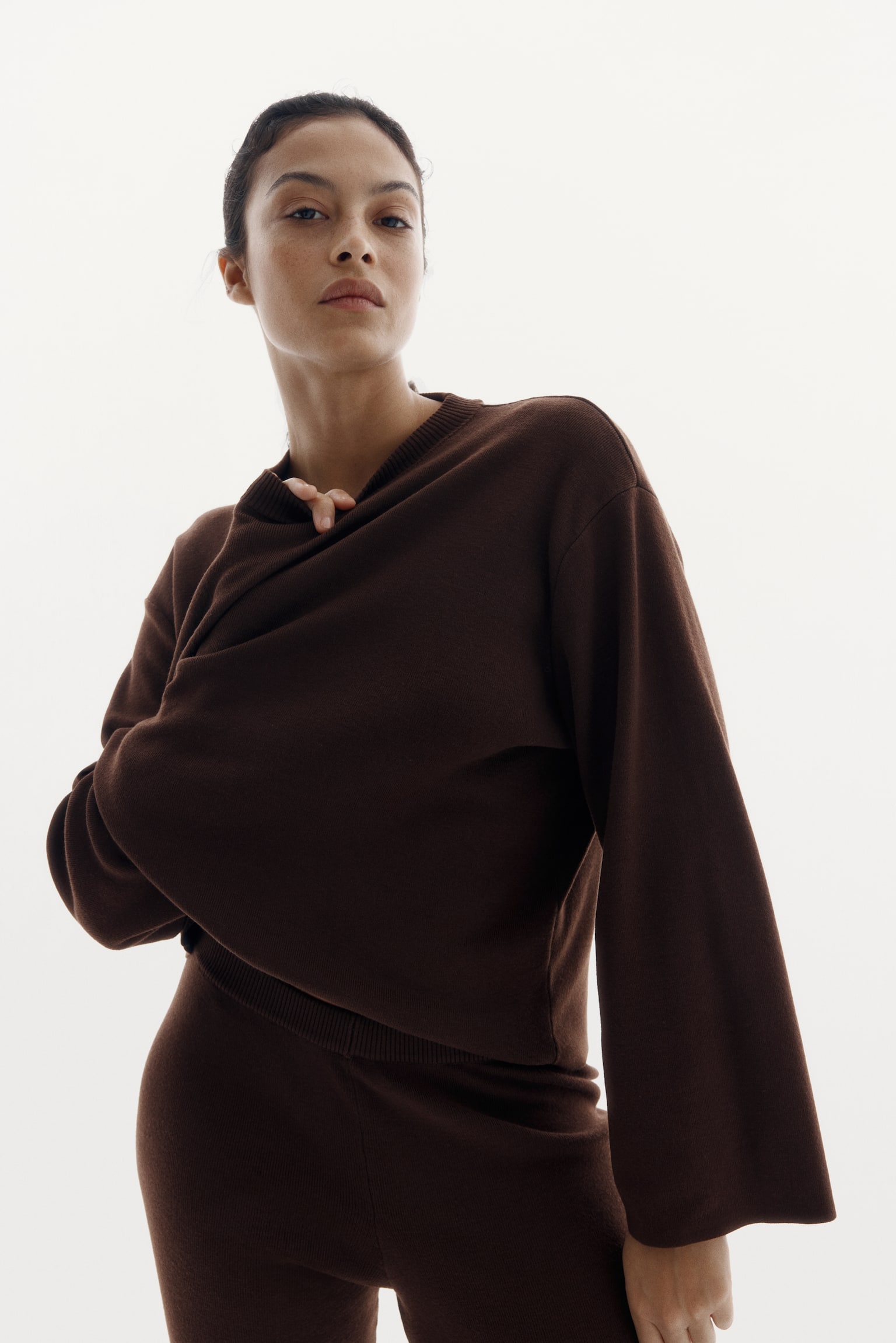 Oversized jumper - Dark brown/Cream/Dark dusty green/Navy blue/Burgundy/Dark grey - 1