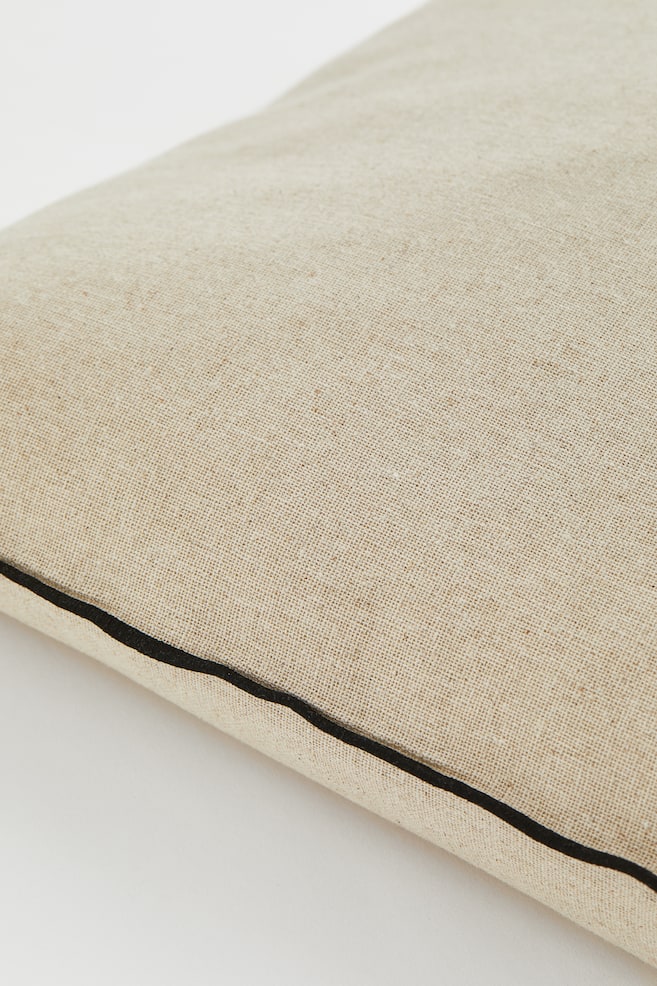 Linen-blend cushion cover - Light beige/Yellow/Natural white - 4
