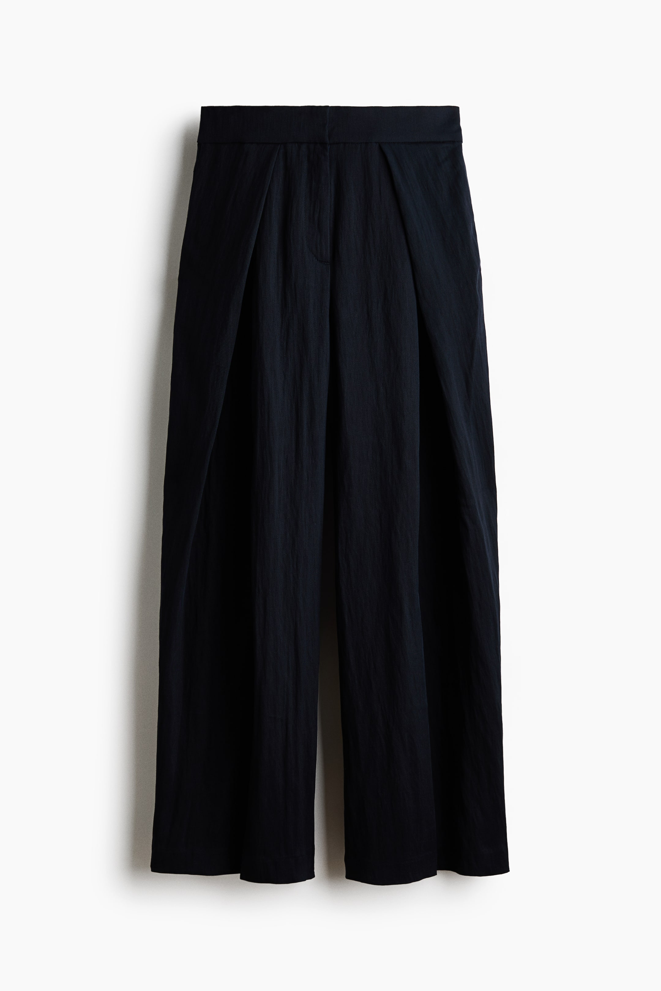 View larger image: Crinkled wrap-detail trousers - Navy blue - Ladies | H&M 1