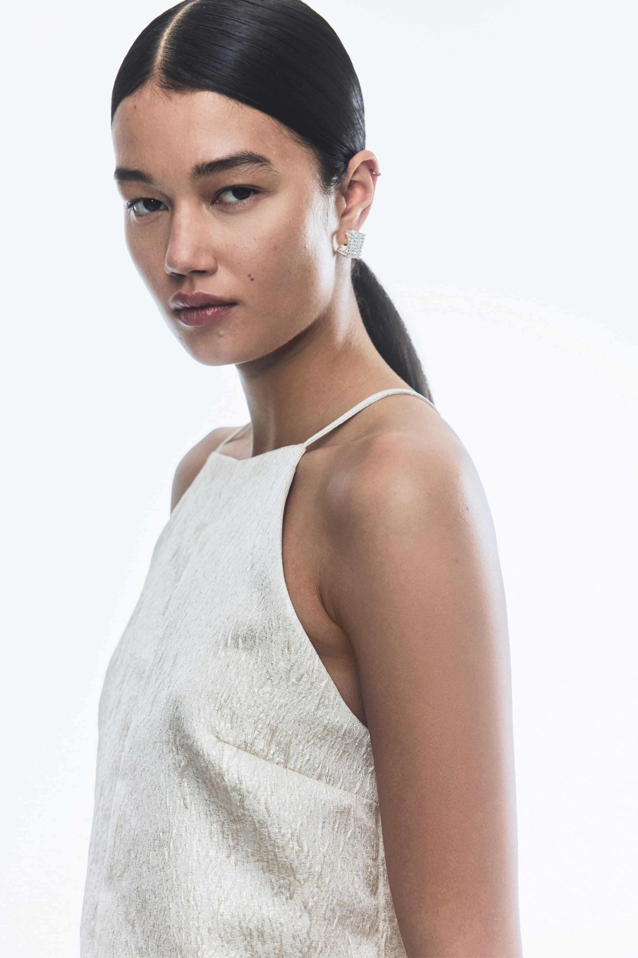 View larger image: Textured Mini Dress - Light beige - Ladies | H&M AU 3