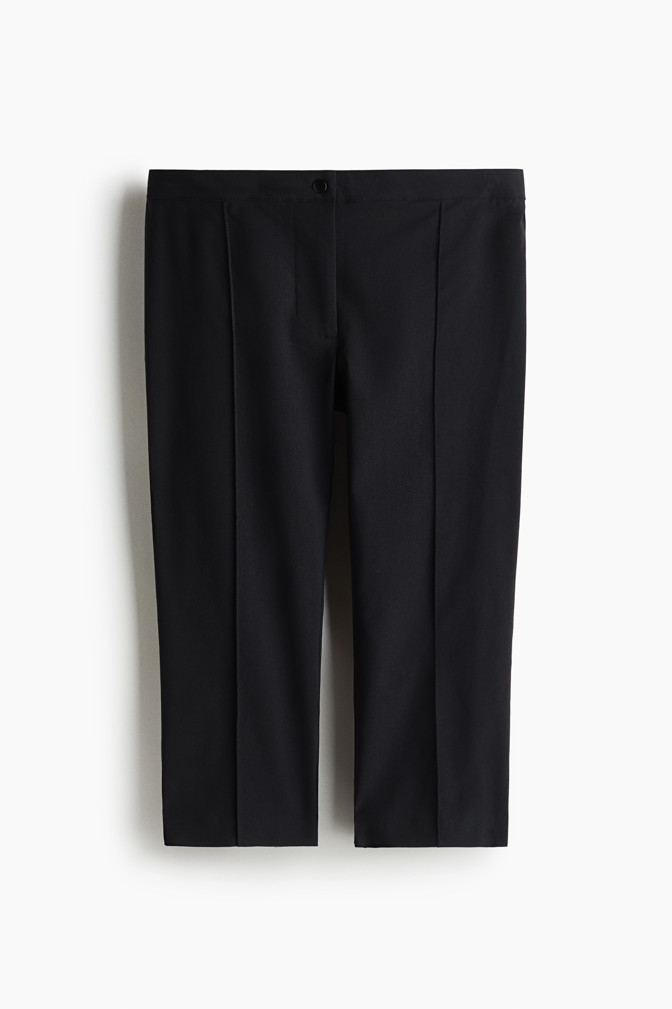 Creased Capri Pants - Black