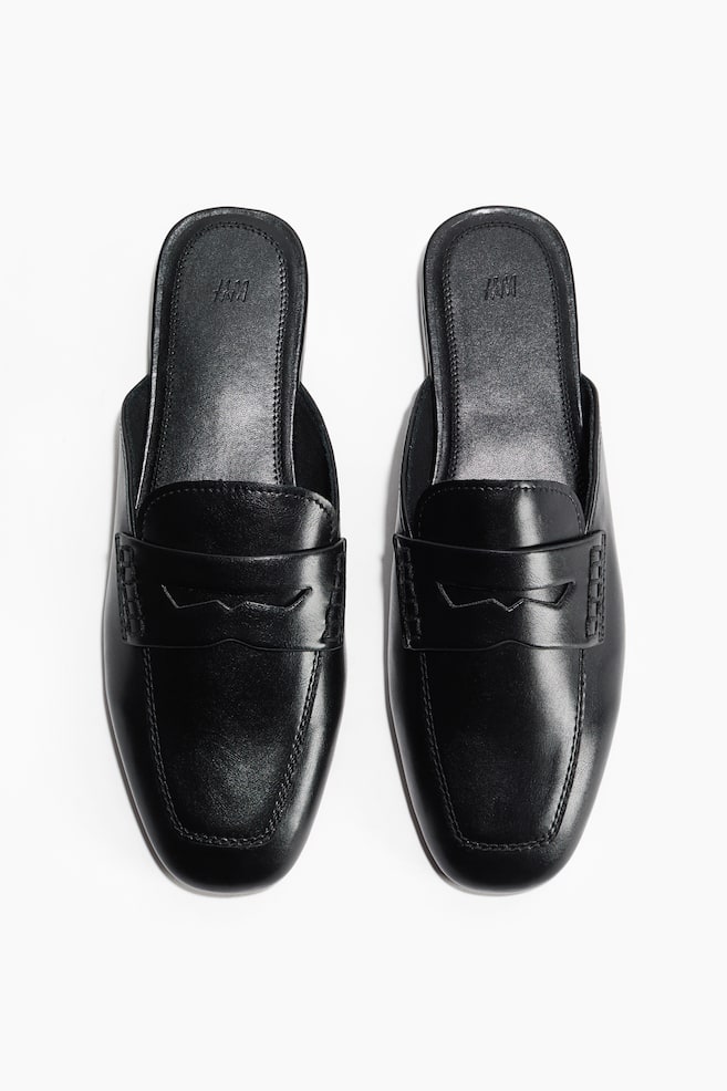 Mules estilo mocasín - Negro/Beige/Burdeos - 1